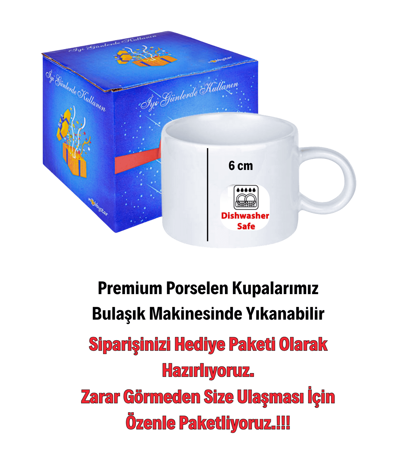 Aşk Temalı Love Ayıcık Baskılı Porselen Motto Kupa Bardak