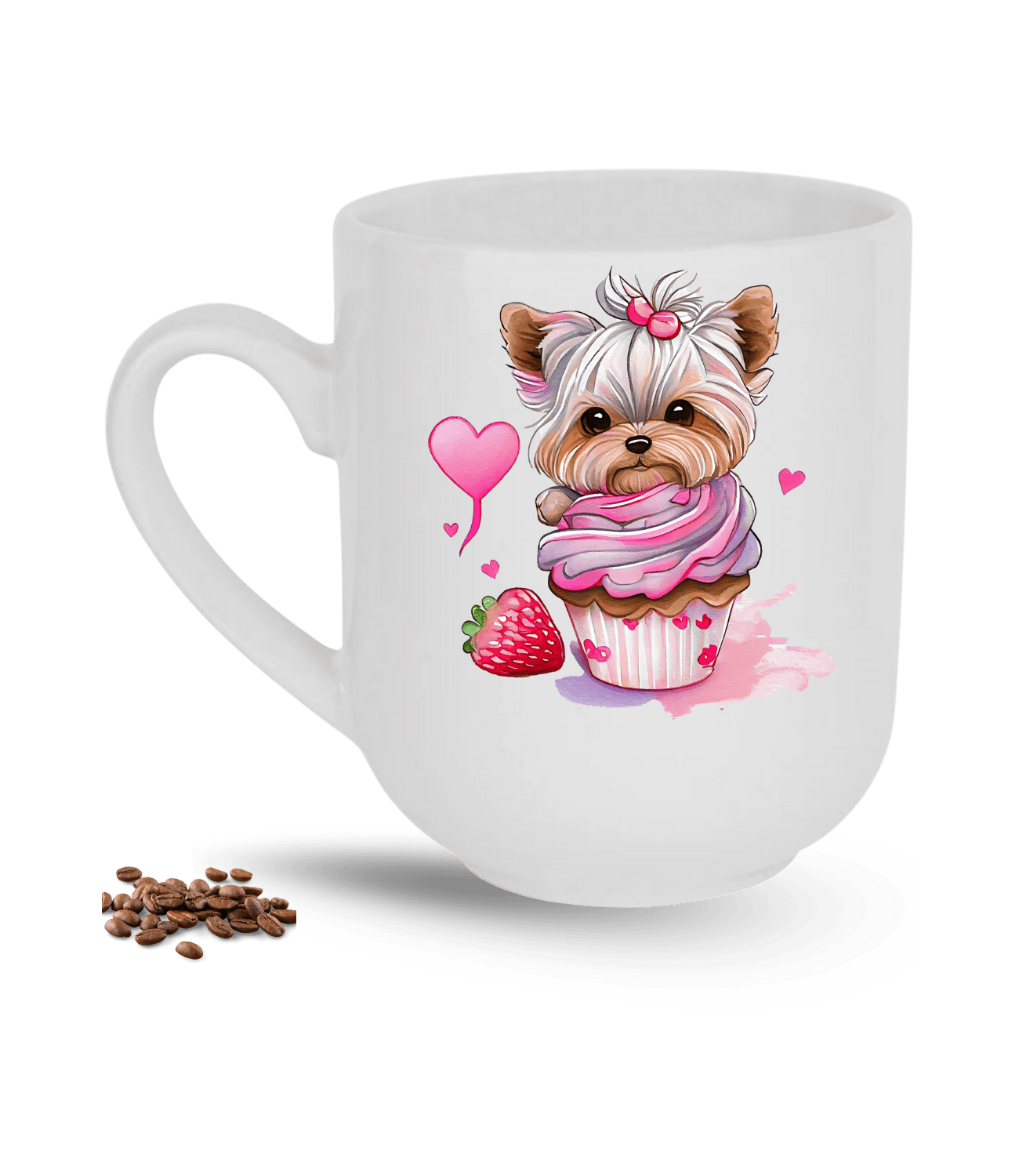 Terrier Cute Köpek Sever Baskılı Elit Lüx Porselen Kupa Bardak