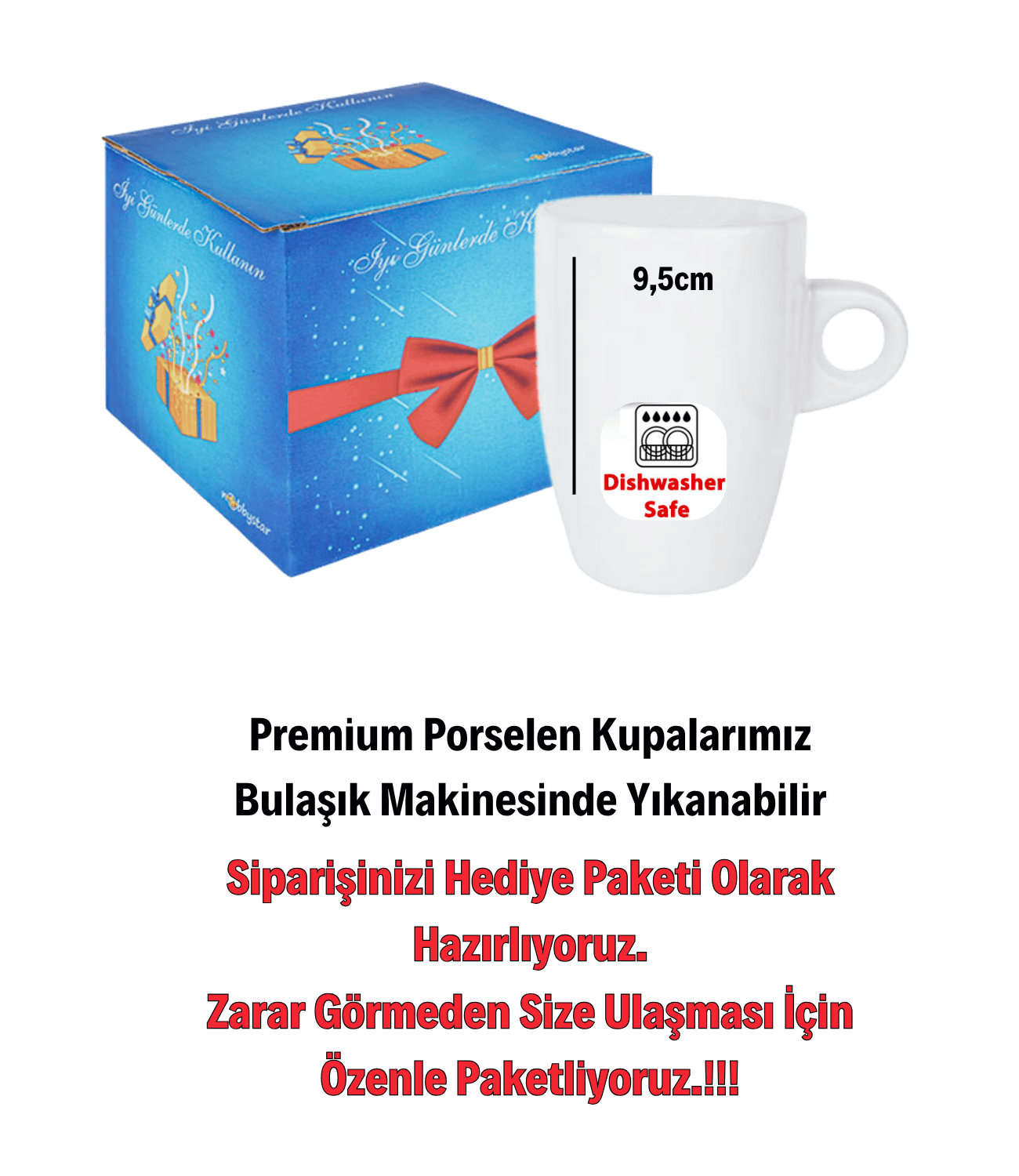 Kişiye Özel Baskılı Latte Porselen Kupa Bardak Kendin Tasarla