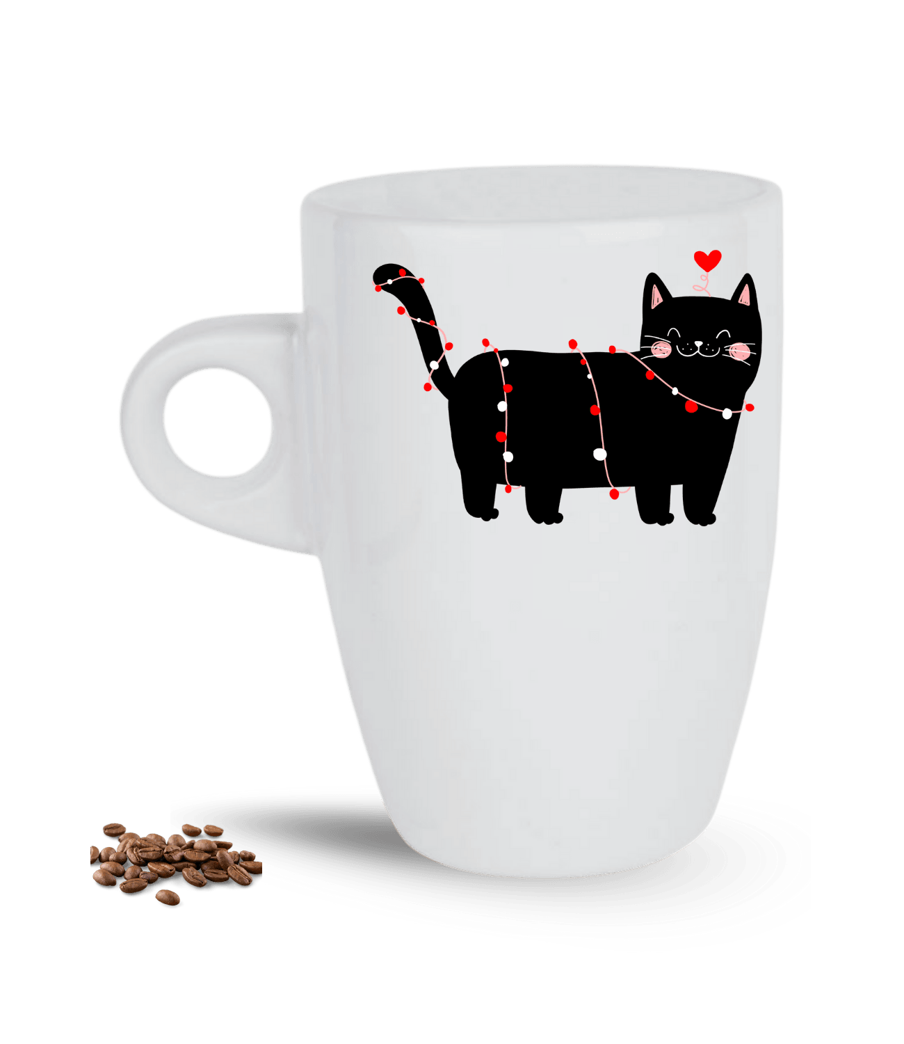 Partici Kedi Temalı Kedi Sever Baskılı Porselen Latte Kupa Bardak