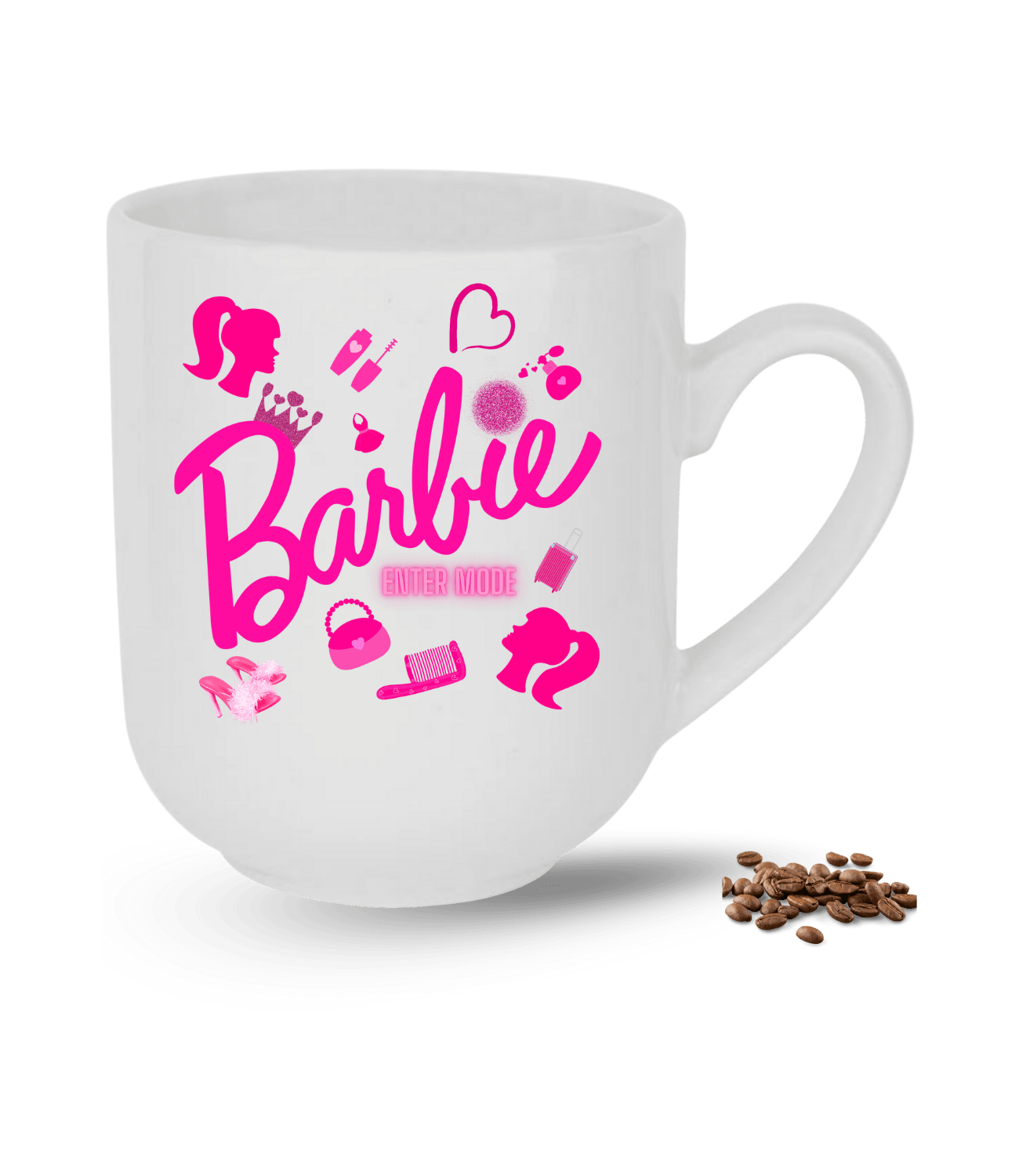 Enter Mode Barbies Baskılı Elit Lüx Porselen Kupa Bardak