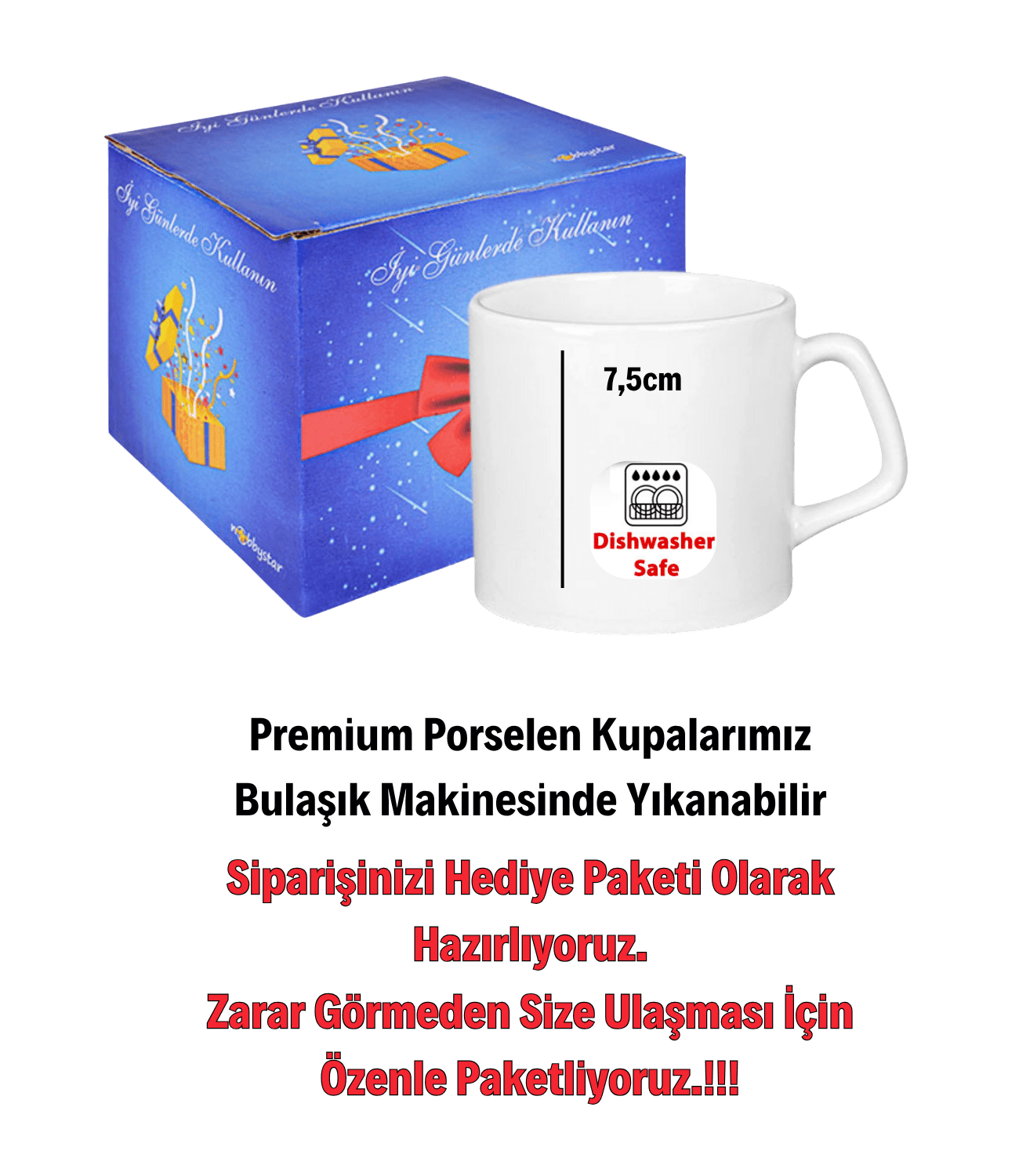 3d Kiwi Baskılı Porselen Afilli Kupa Bardak