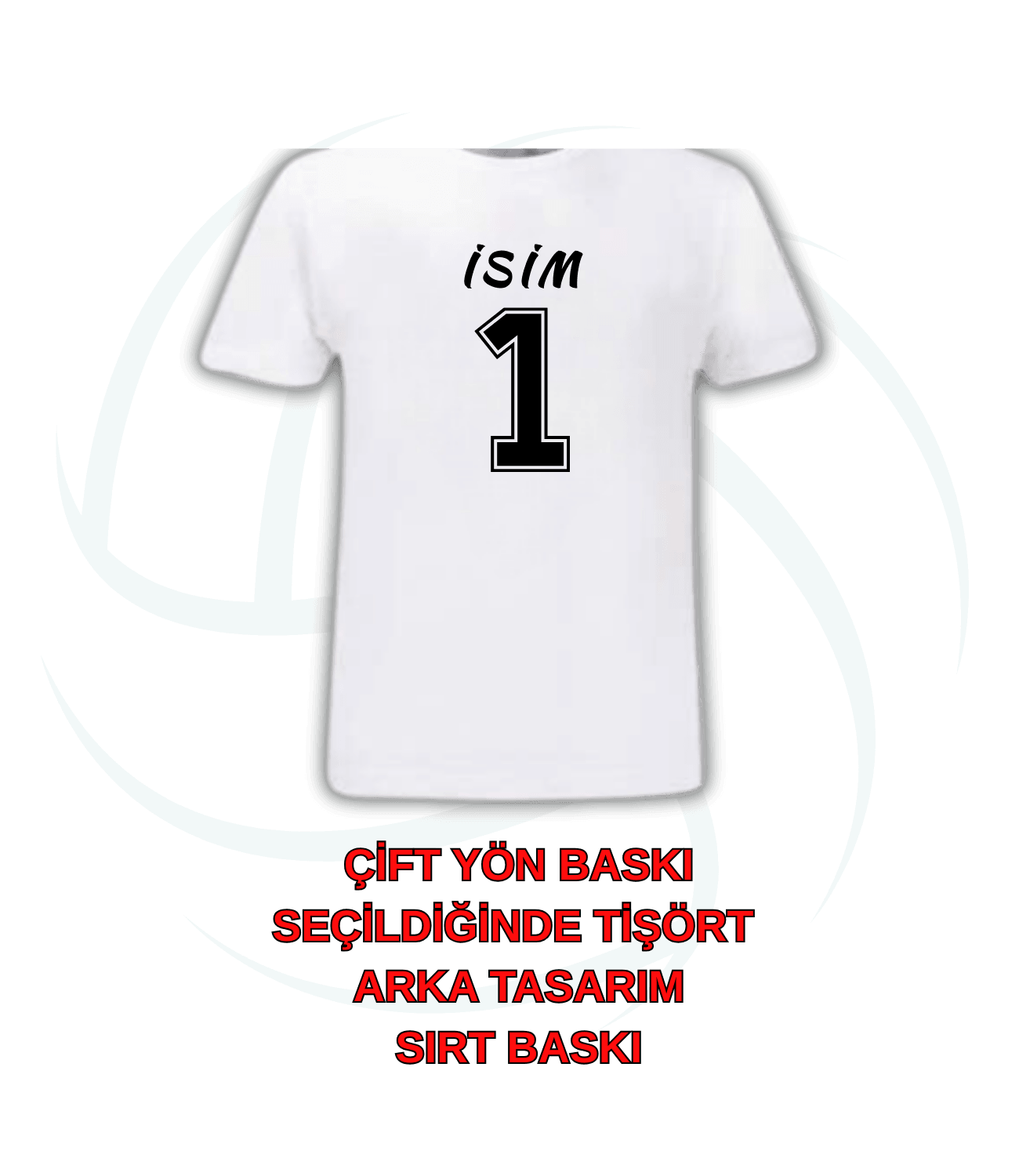 Voleybol Temalı Smaç Basan Kız Baskılı Emoji Kupa + Baskılı Pamuklu Tişört Kombin