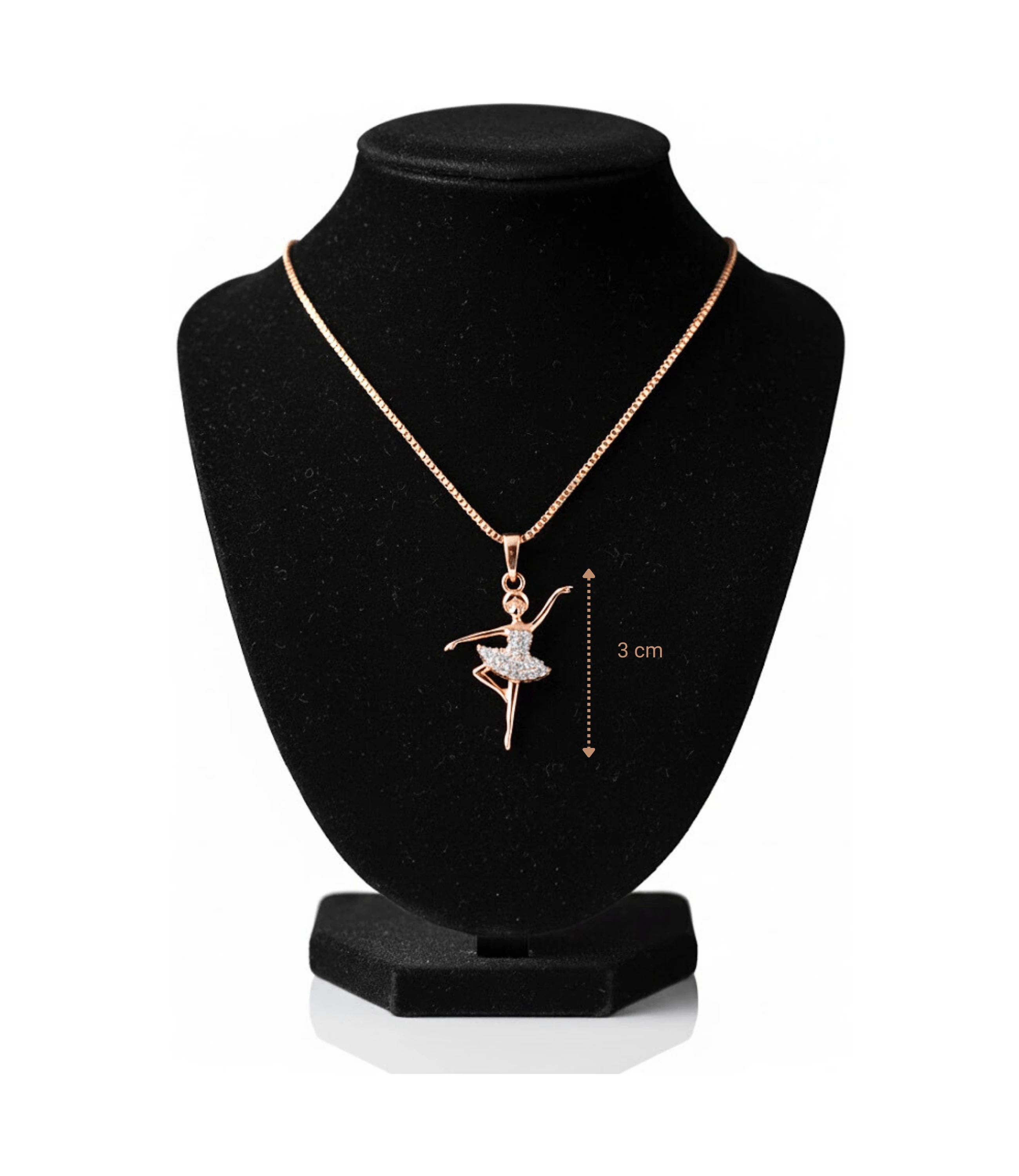 Balerin Kız Temalı Rose Altın Kaplama Vip Seri Kolye Xuping 43cm