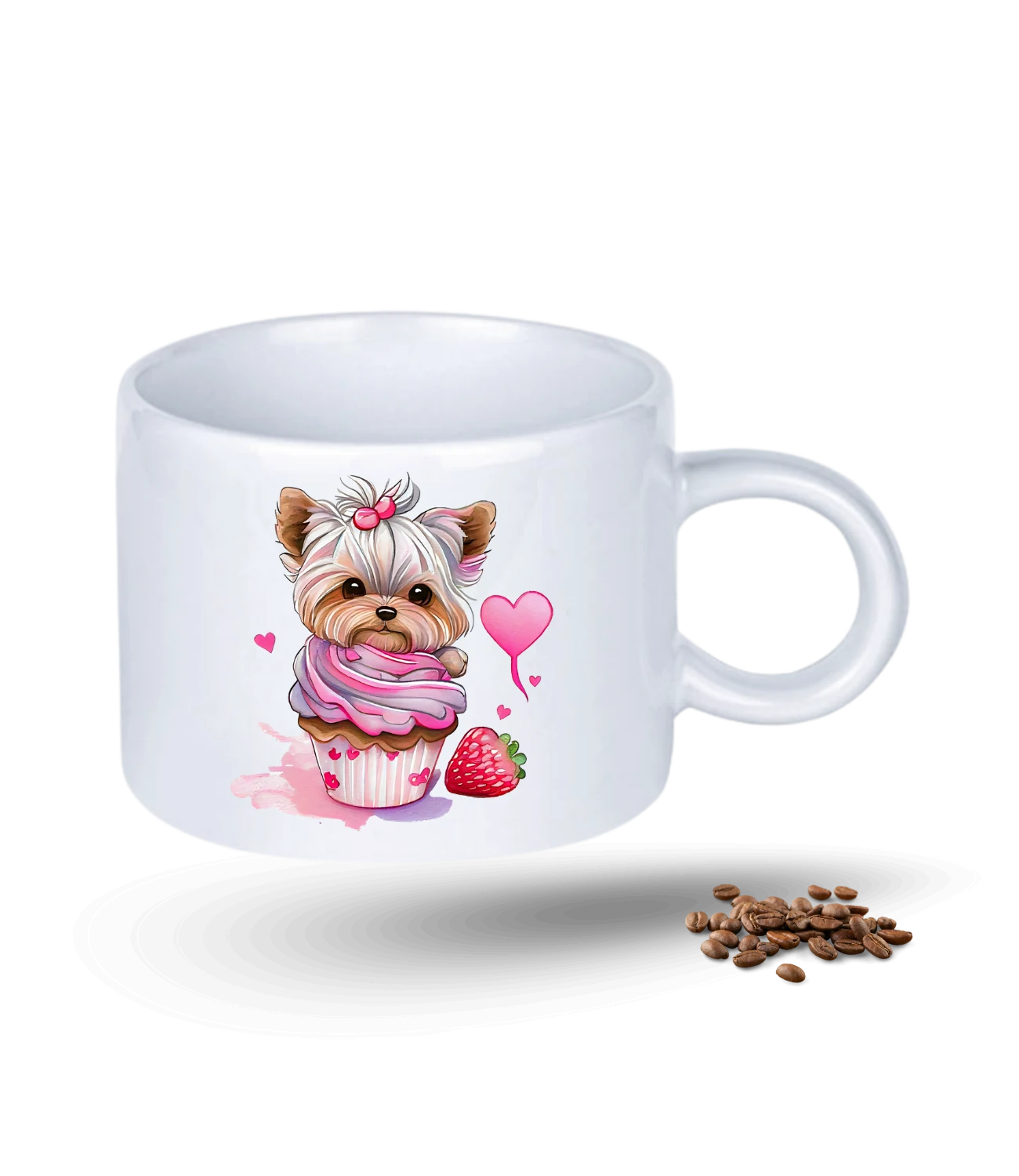 Terrier Cute Köpek Sever Baskılı Porselen Motto Kupa Bardak