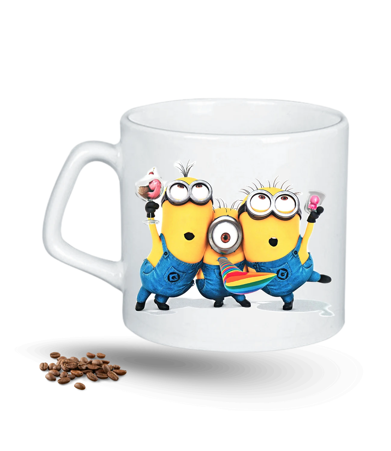 Minyonlar Temalı Baskılı Porselen Afilli Kupa Bardak