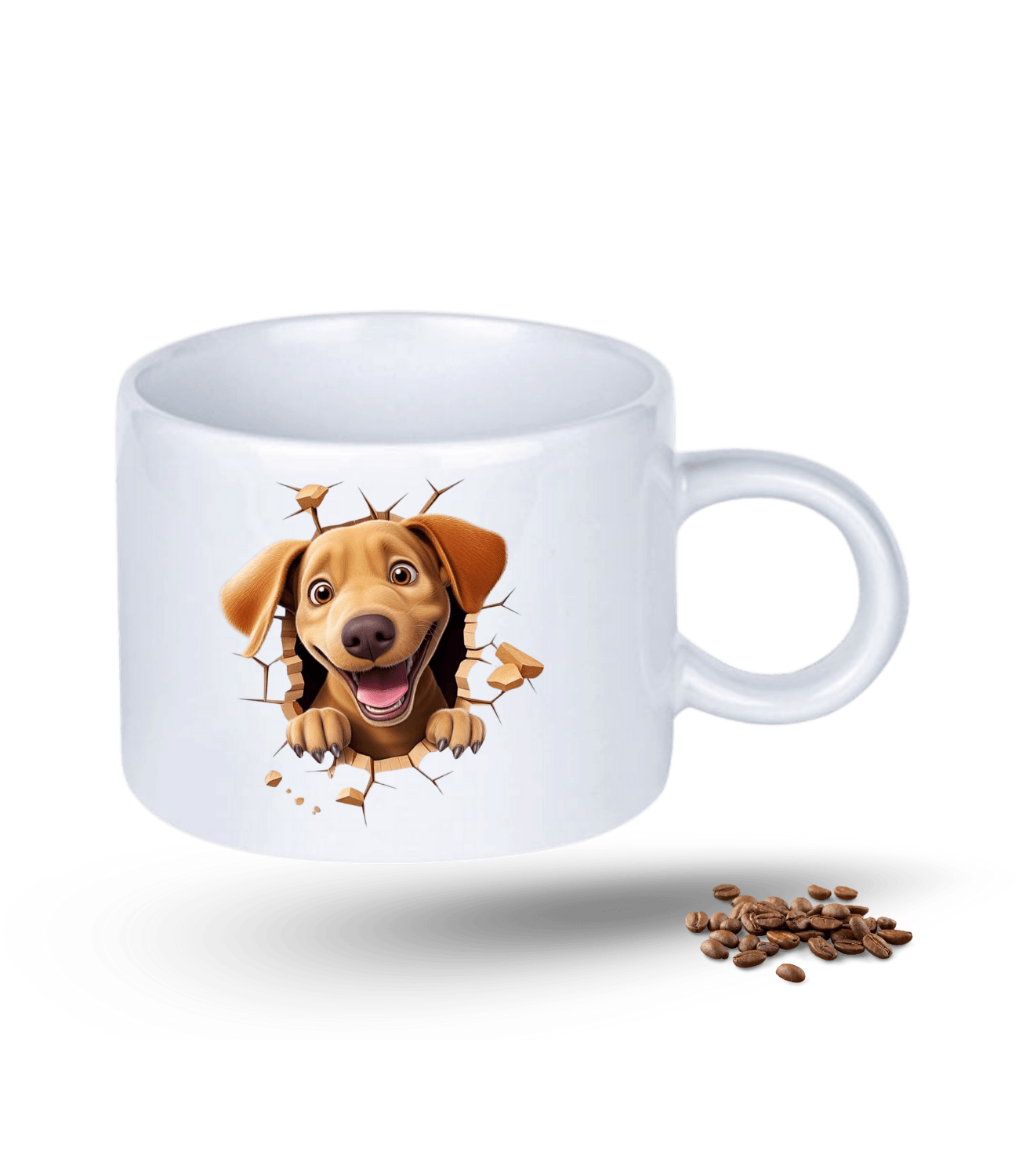 Sevimli Köpek Temalı Köpek Sever Baskılı Porselen Motto Kupa Bardak