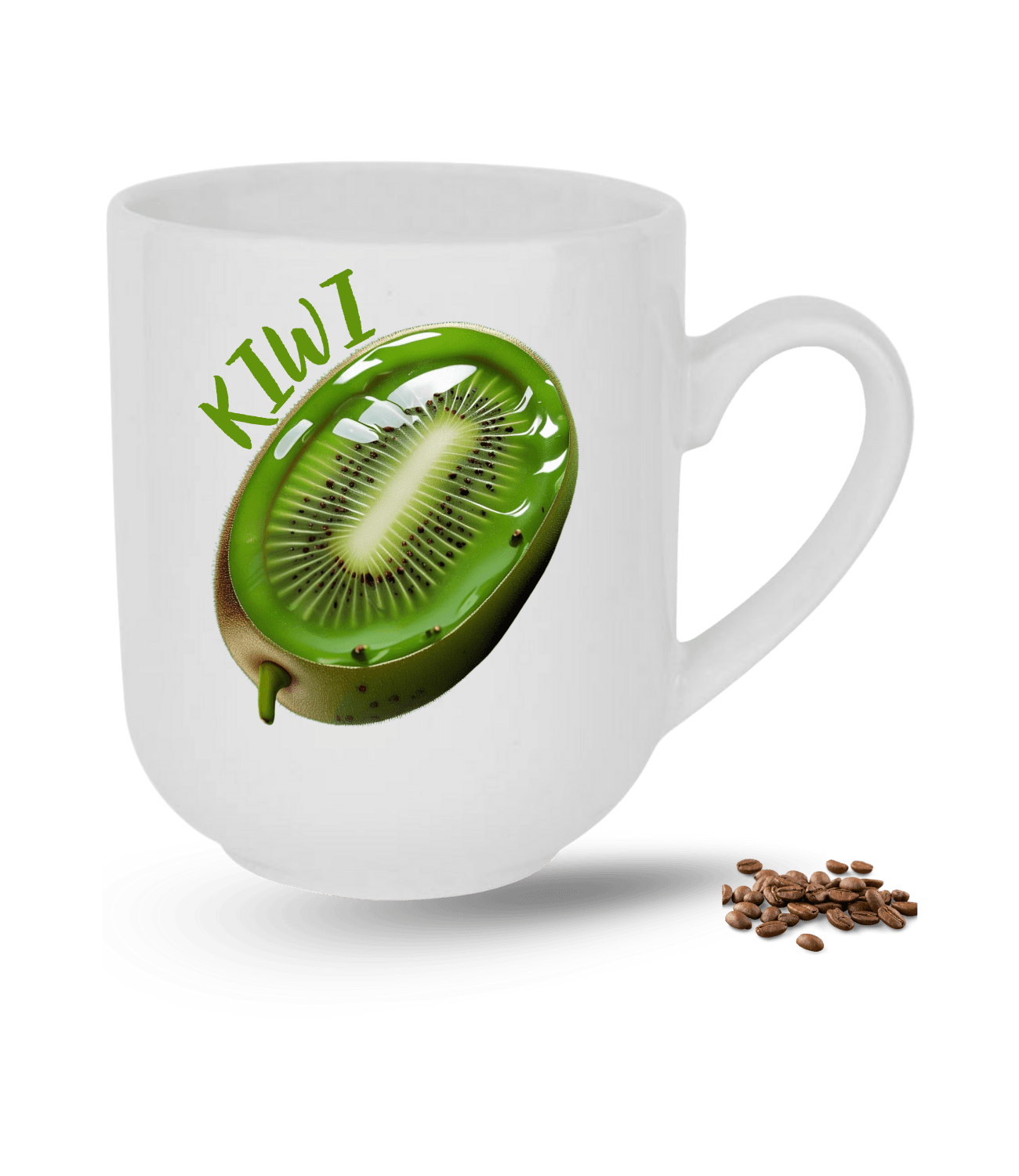 3d Kiwi Baskılı Elit Lüx Porselen Kupa Bardak