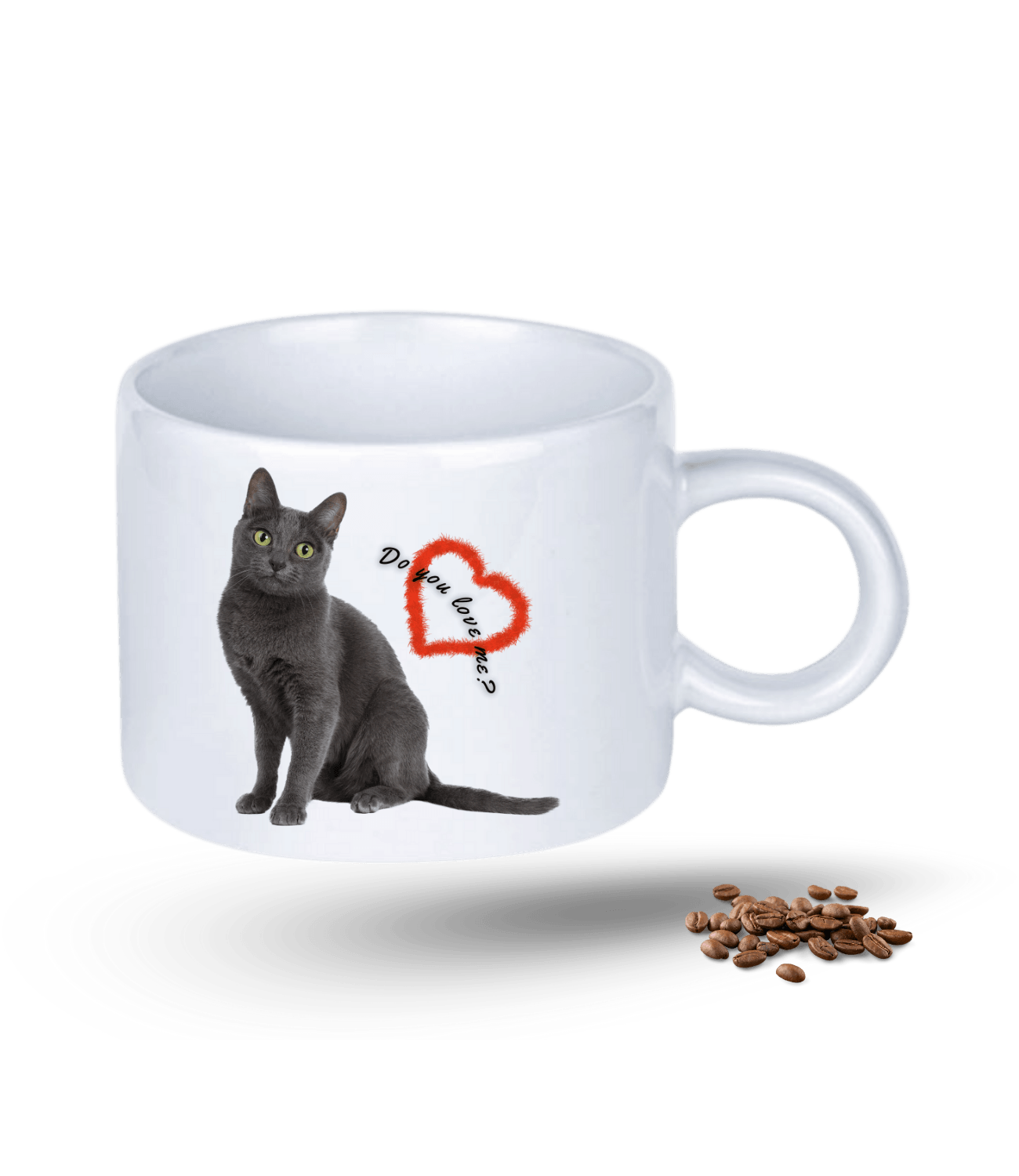 British Kedi Temalı Kedi Sever Baskılı Porselen Motto Kupa Bardak