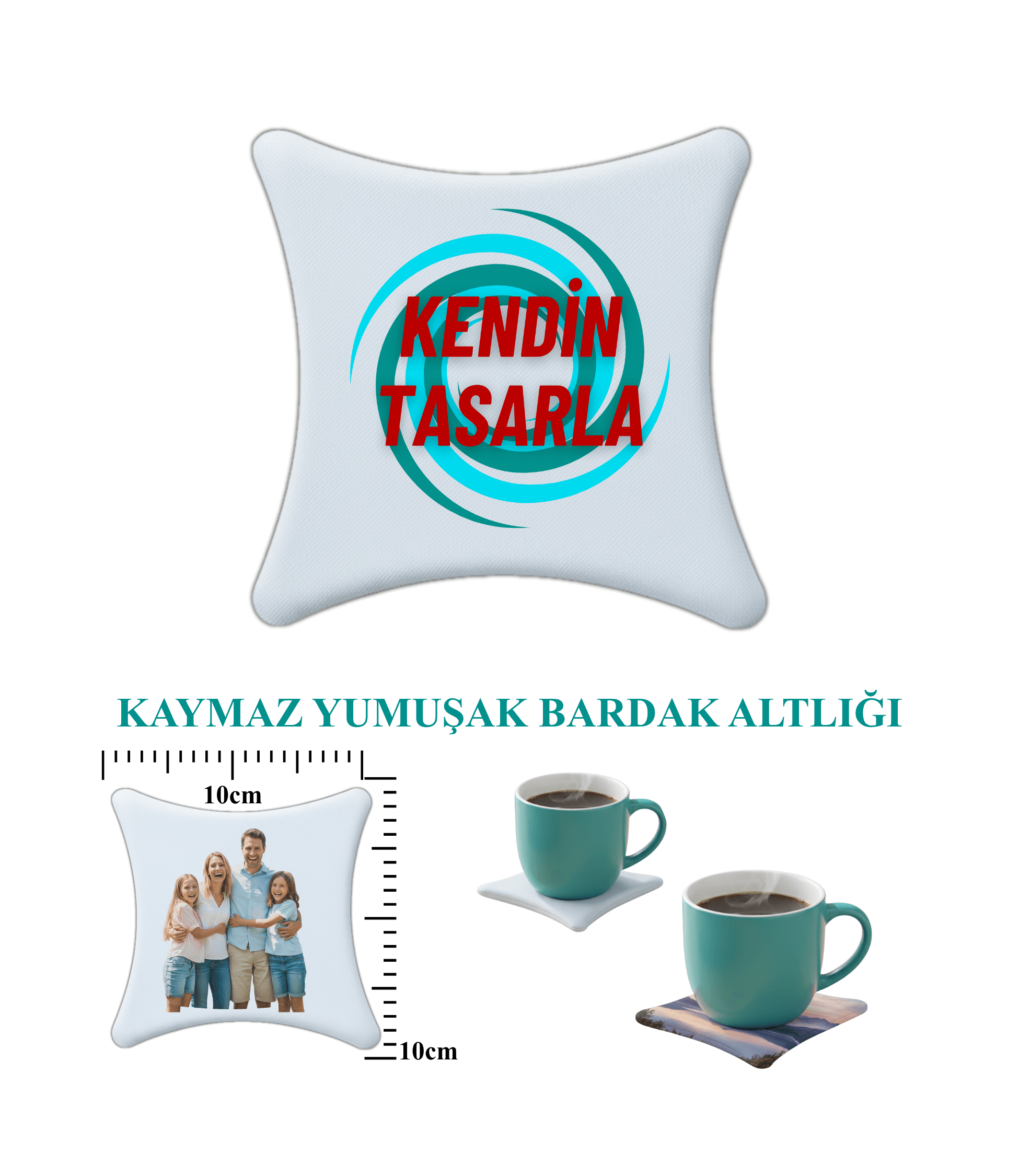 Kişiye Özel Baskılı Kaymaz Bardak Altlığı