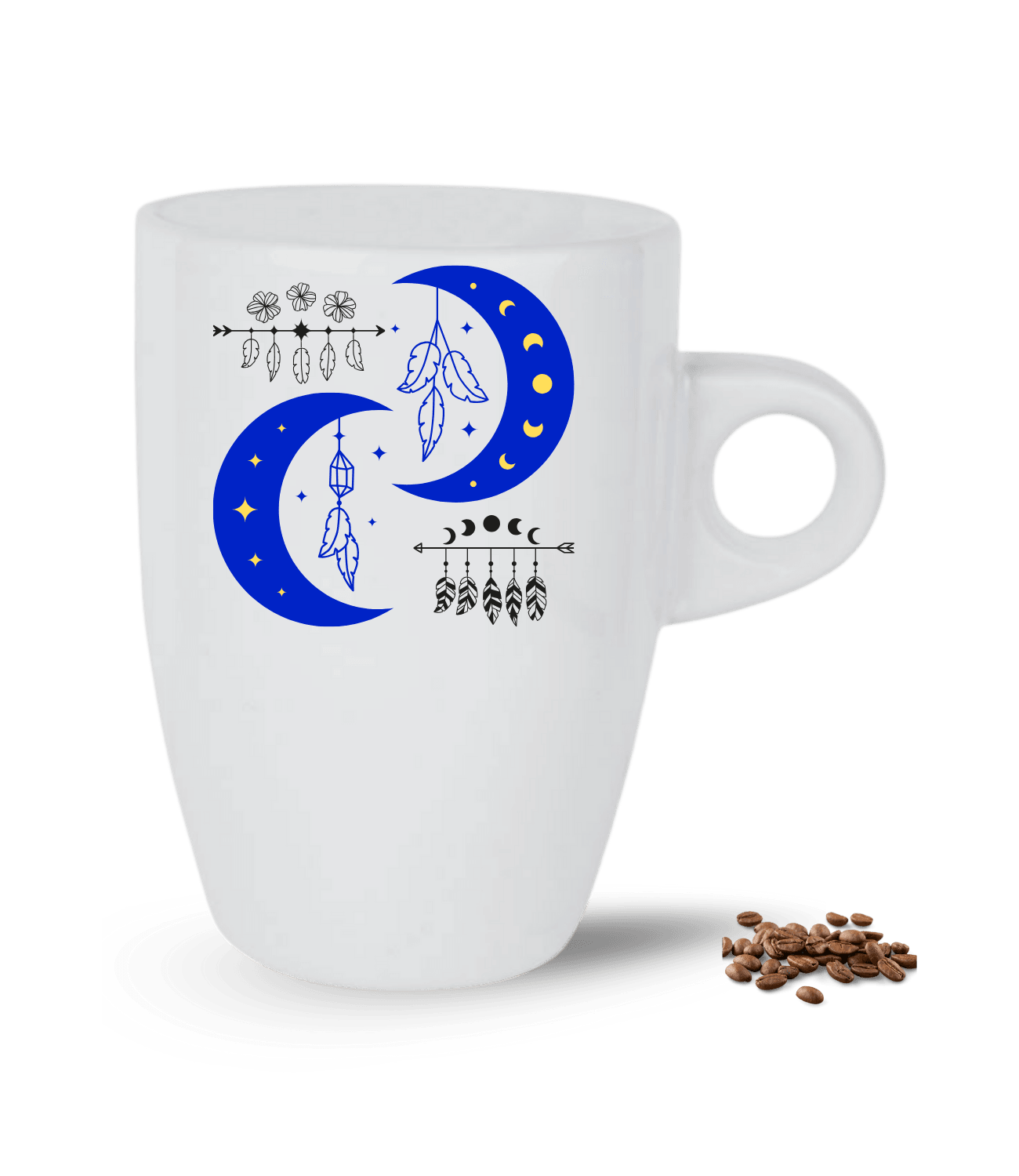 Zodyak Temalı Düş Kapanı Baskılı Porselen Latte Kupa Bardak