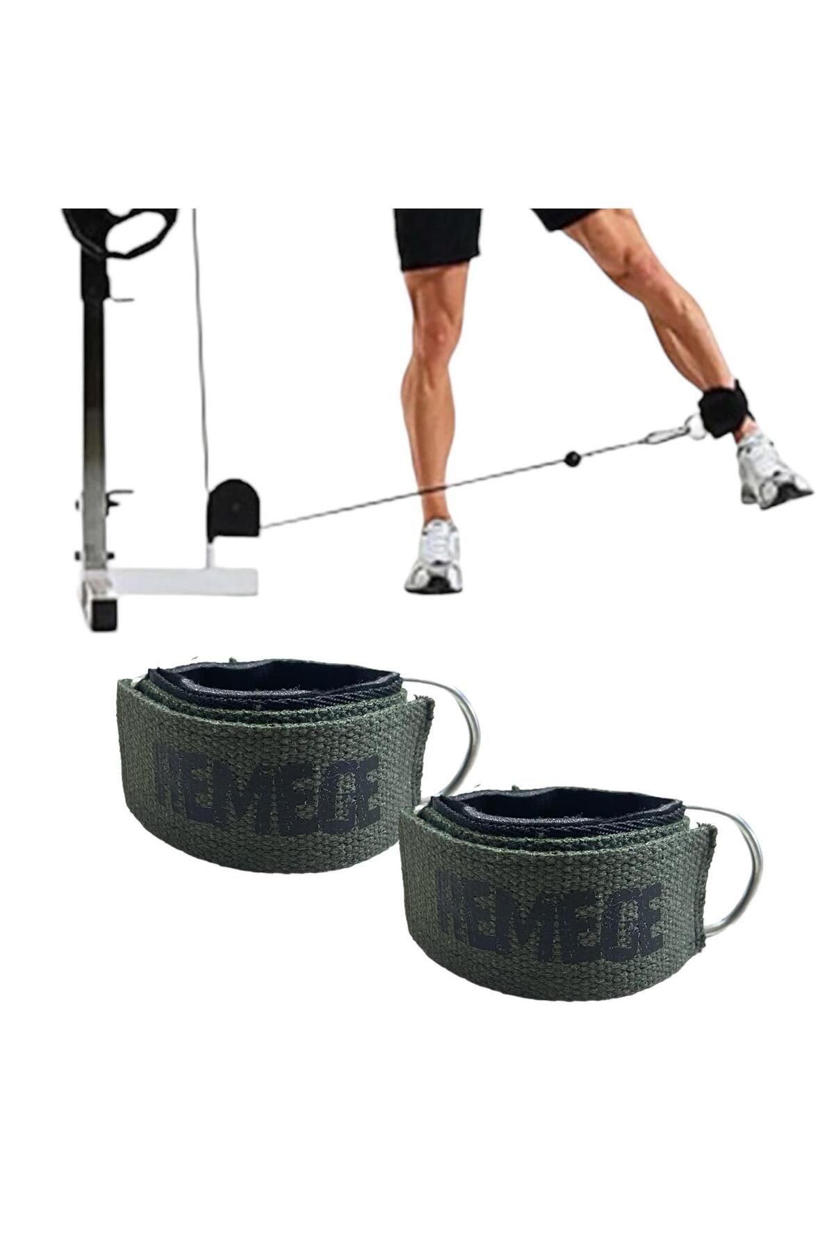 Ağırlık Kaldırma Kayışı Halter Strap - D-Ring Fitness Reformer Crossfit Ayak Bilek Kayışı İkili Set