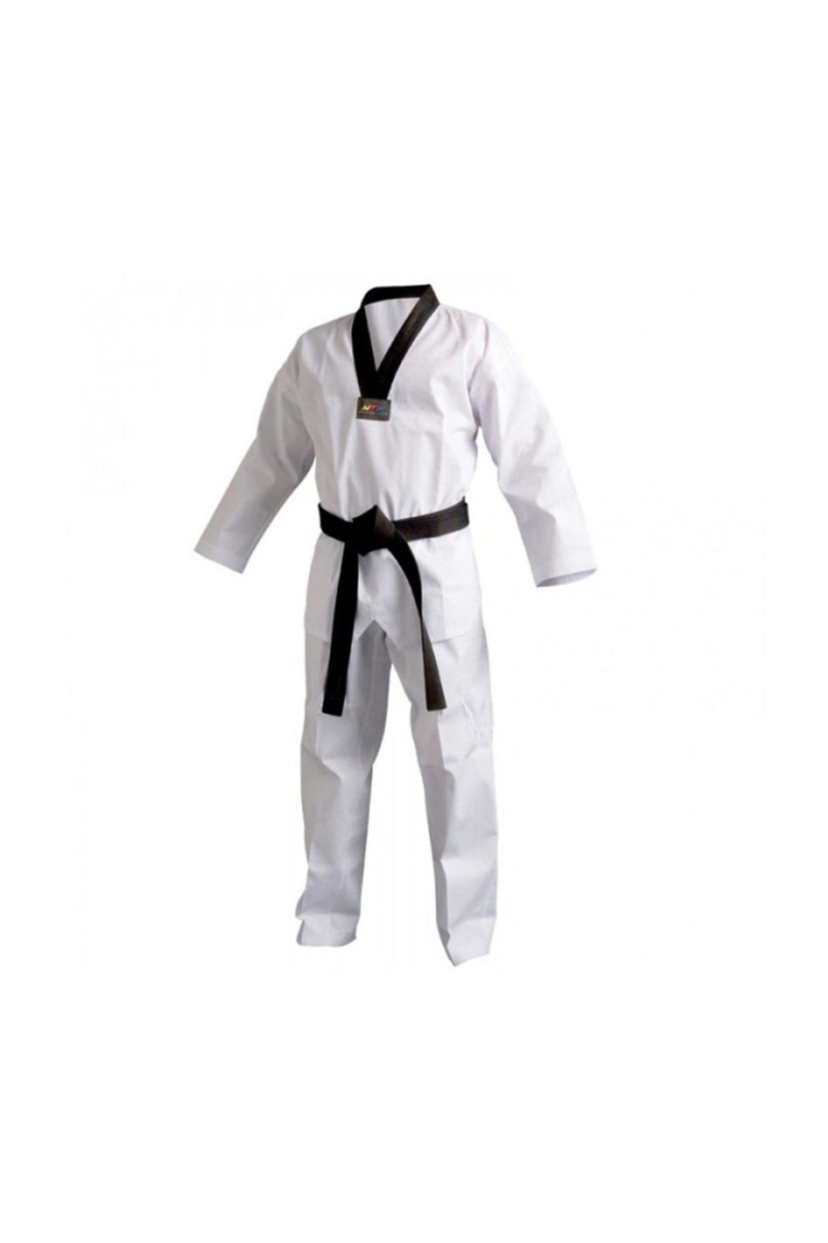 Siyah Yaka Taekwondo Elbisesi / Siyah Kuşak Hediyeli