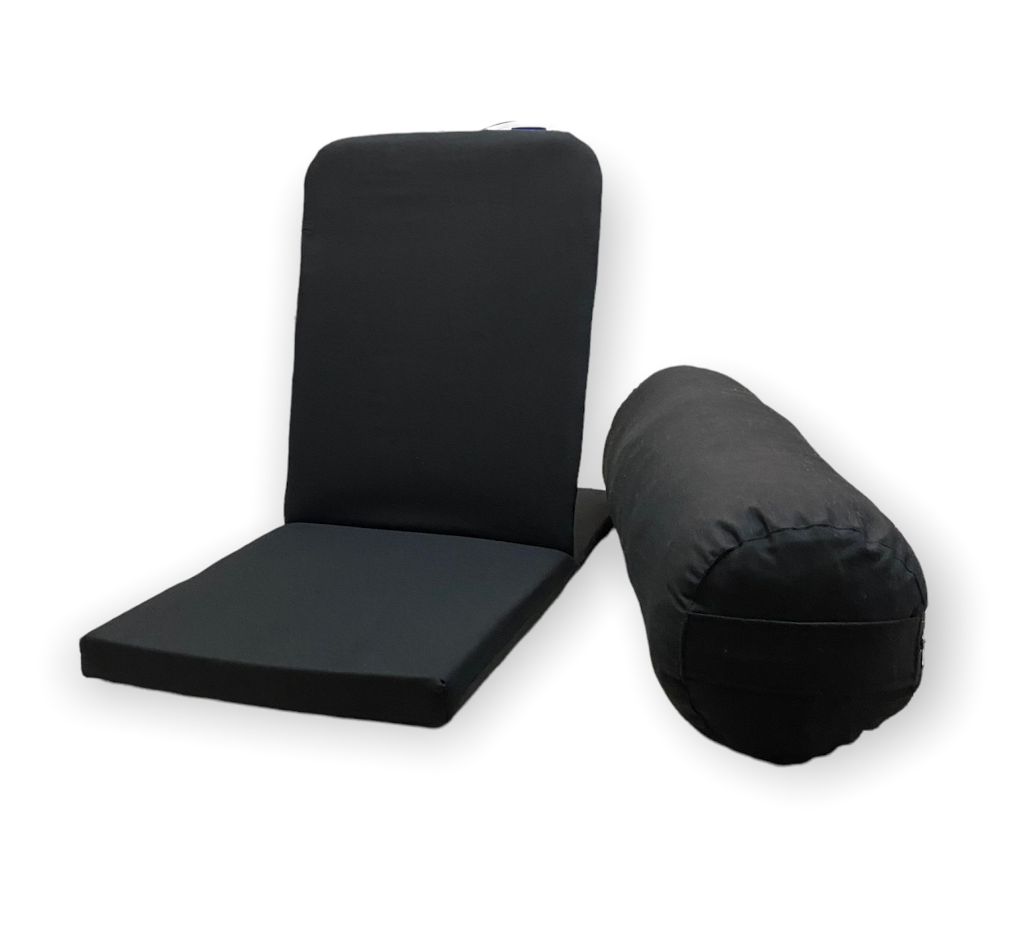 Meditasyon Sandalyesi (Backjack) + Silindir Yoga Bolster Minderi İkili Set / Duck Kumaş