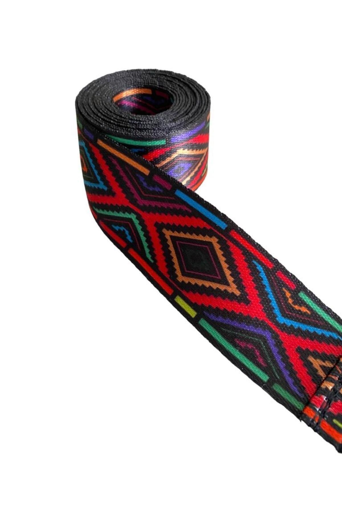 Yoga Kemeri - Desenli Metal Bağlantılı 200 Cm Yoga Kemeri - Yoga Kayışı