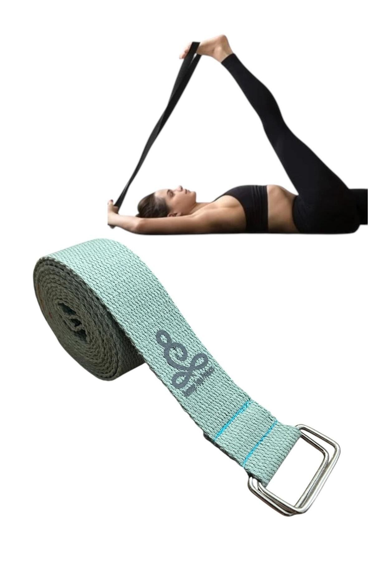Yoga Kemeri  - Yoga Kayışı - Yoga Germe Kayışı - Yoga Baskılı Yoga Kemeri 180 Cm Çift Halkalı