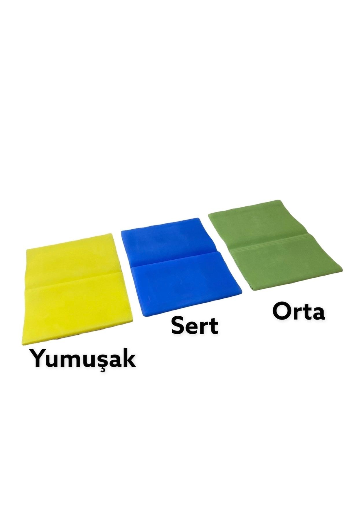 3'lü Pilates Bandı / 3'lü Pilates Lastiği / 3'lü Egzersiz Seti / 3'lü Egzersiz Bandı 120x15 Cm