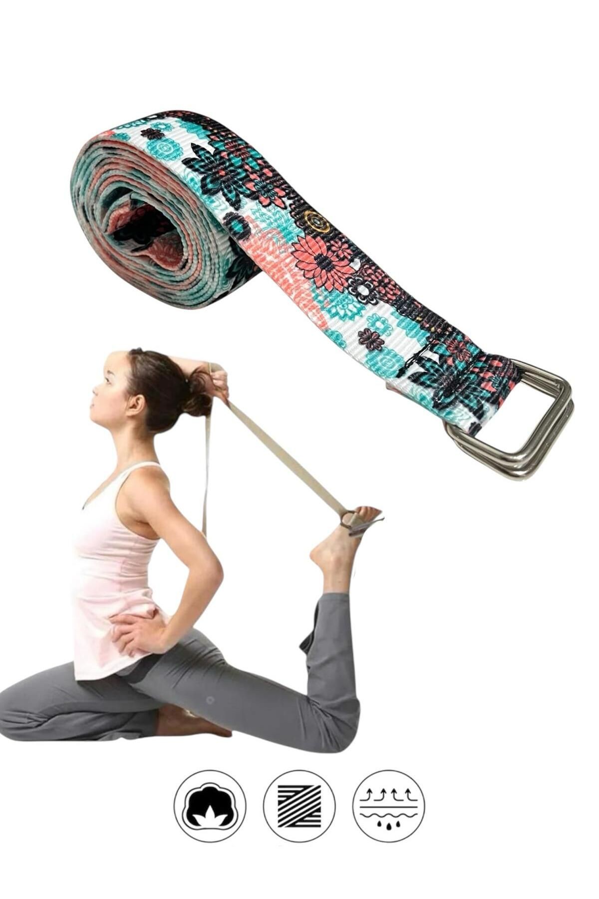 Fitness, Pilates, Yoga Çorabı - Bilek Tutmalı Kaydırmaz Silikon Tabanlı + Çift Katmanlı Yoga Kemeri