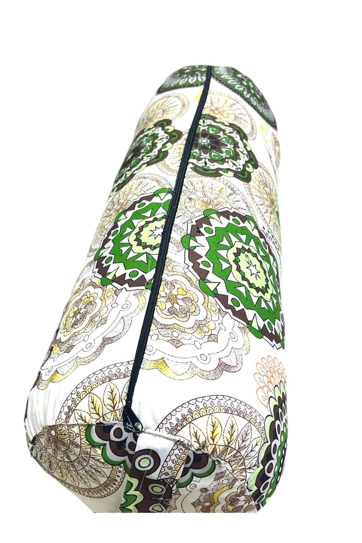 Mandala Desenli Yoga Bolster Minderi
