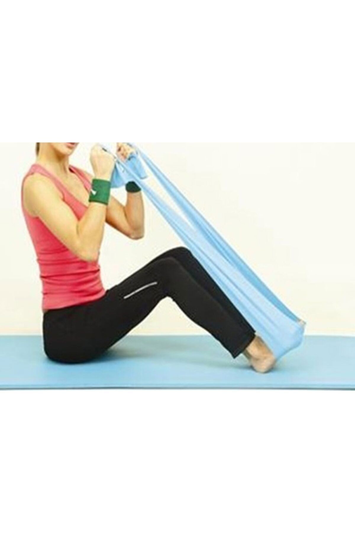 2 Adet Pilates Bandı Jimnastik Plates Lastiği 120x12 cm