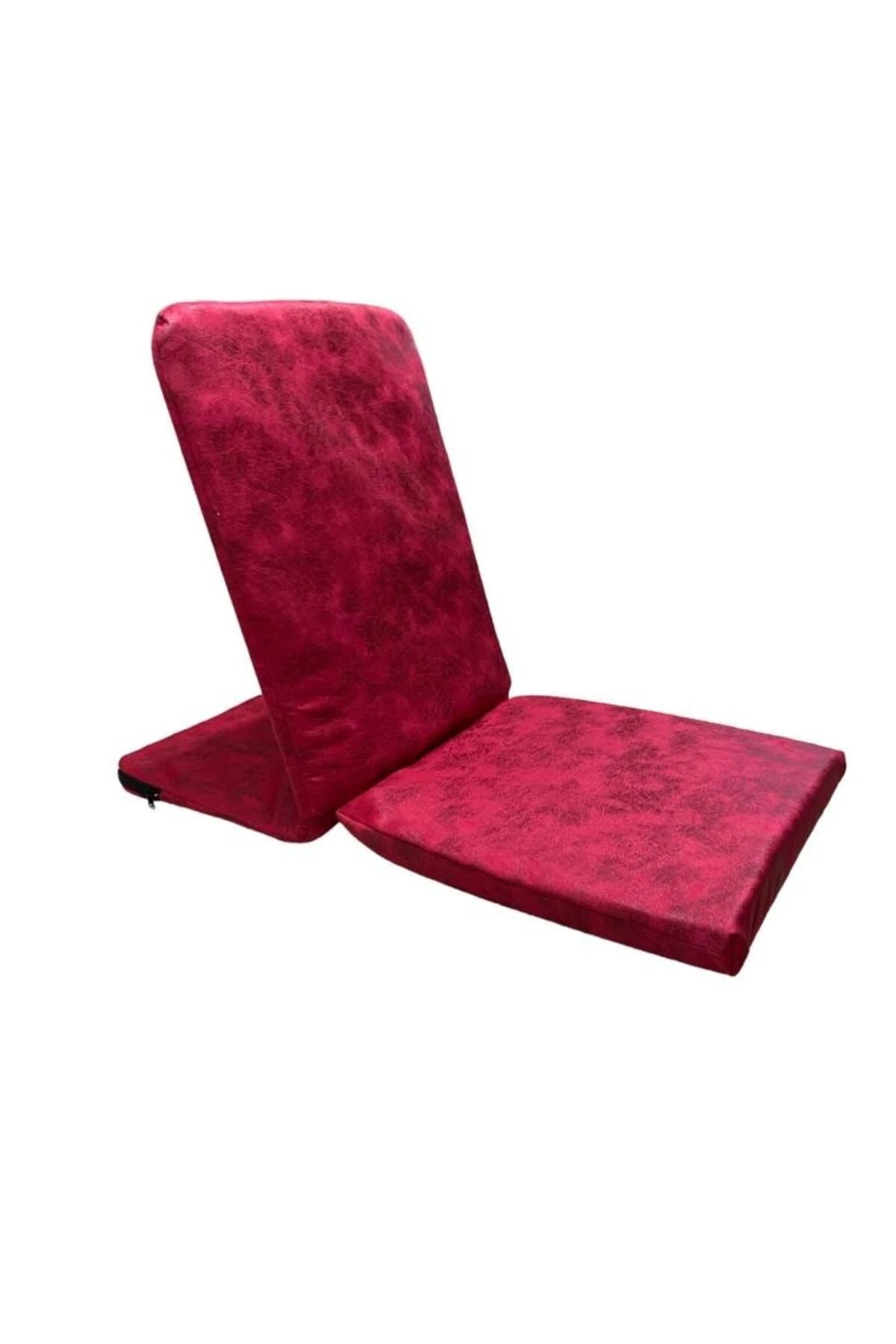 Meditasyon Sandalyesi Backjack Destekli Yer Minderi Özel Seri Luna Kumaş - kırmızı