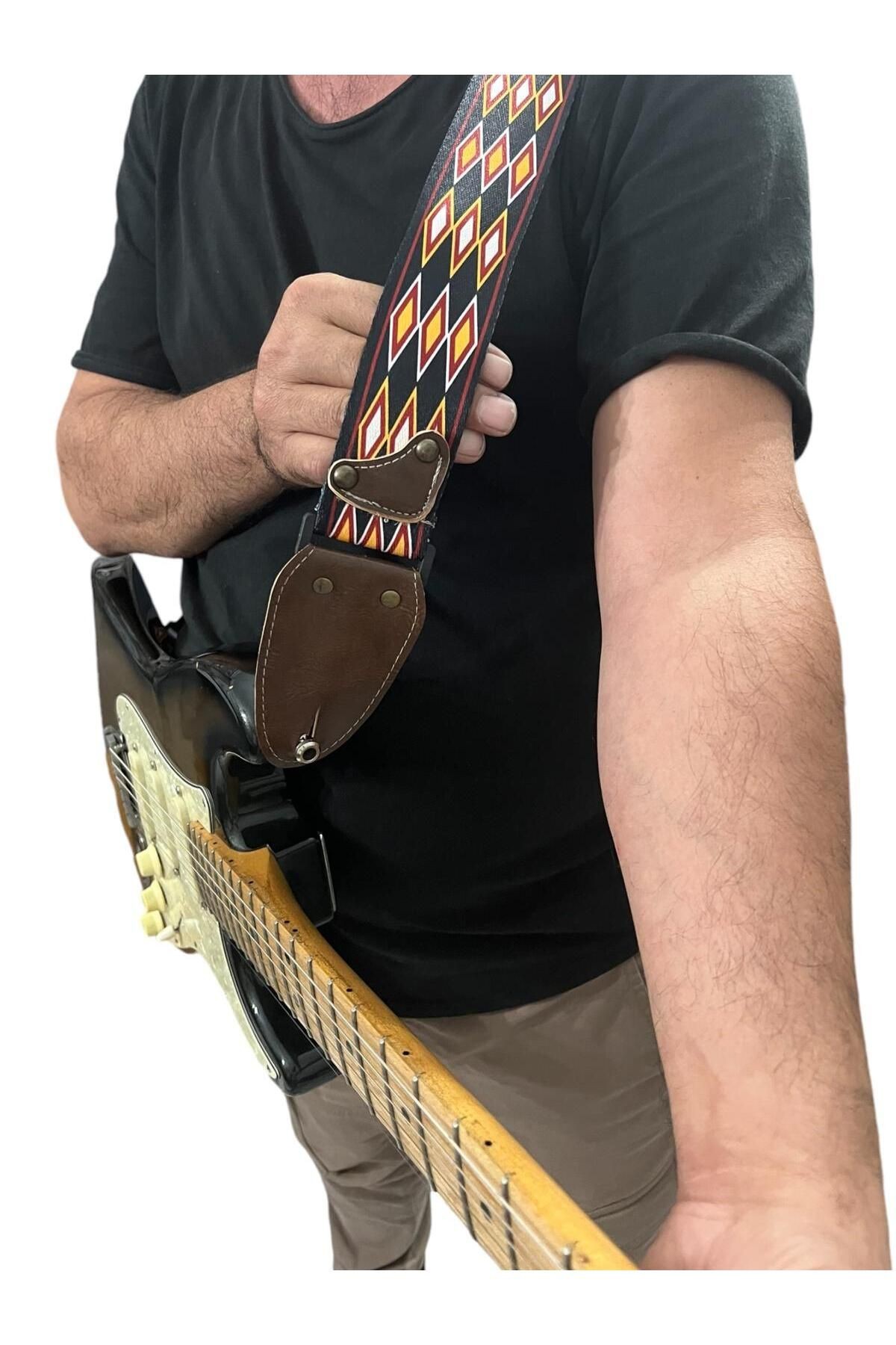 Gitar Askısı, Gitar Omuz Askısı, Gitar Kayışı 5 Cm Kalınlık Max: 165 Cm Uzunluk Pena Hediyeli