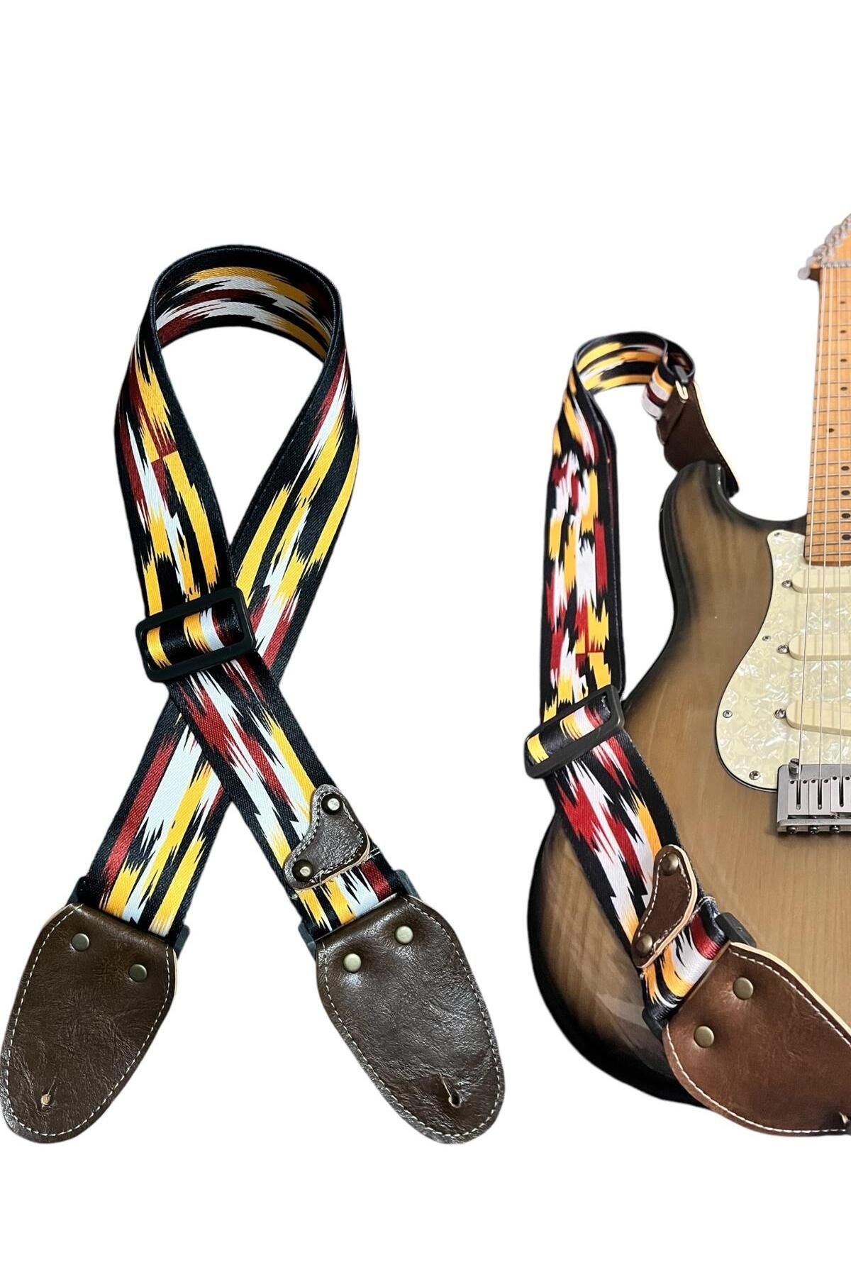 Gitar Askısı, Gitar Omuz Askısı Gitar Kayışı 5 Cm Kalınlık Max: 165 Cm Uzunluk Pena Hediyeli