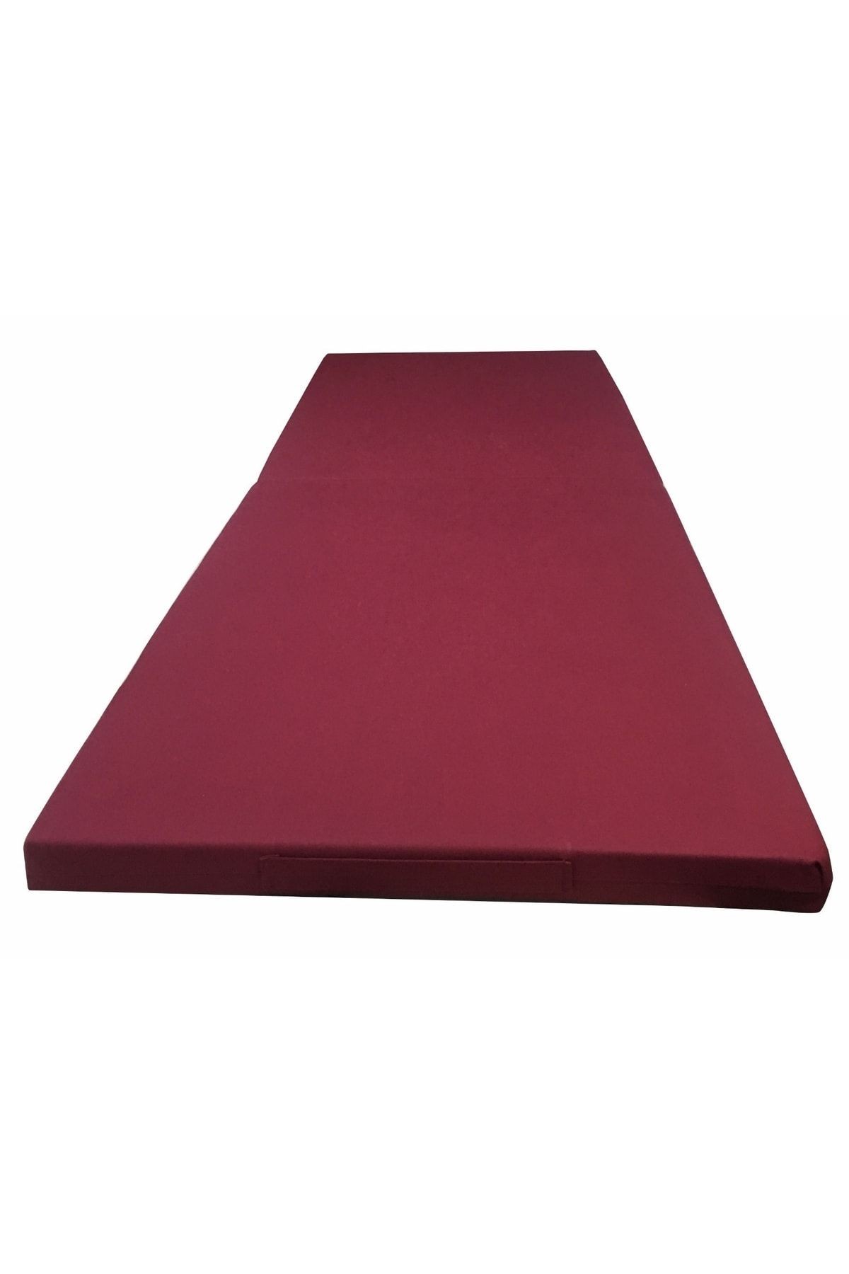 Deprem Yatağı - Üçe Katlanır Koltuk Yatak - Çadır Içi Katlanır Yatak - Kamp Yatağı 60x180x9,5 Cm - bordo