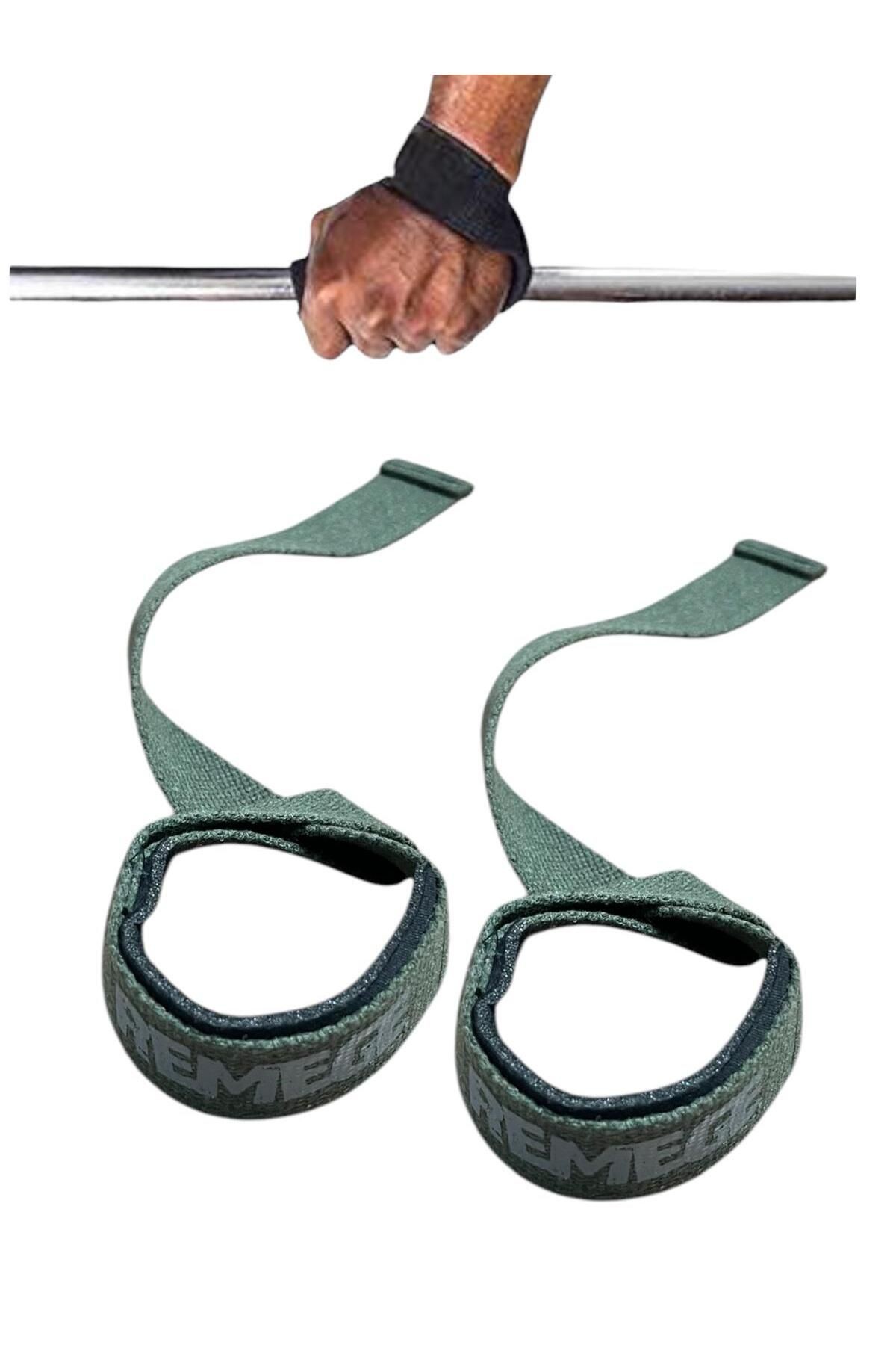 Deadlift Ağırlık Kaldırma Kayışı Halter Strap Fitness Crossfit Ağırlık Kaldırma Kayışı / Wrist Strap - haki