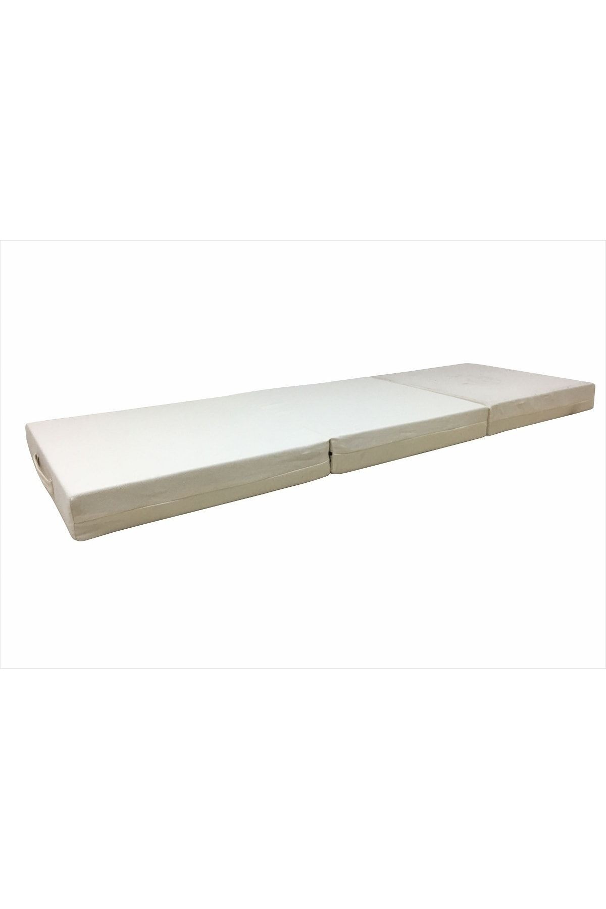 Deprem Yatağı - Üçe Katlanır Koltuk Yatak - Çadır Içi Katlanır Yatak - Kamp Yatağı 60x180x9,5 Cm - krem