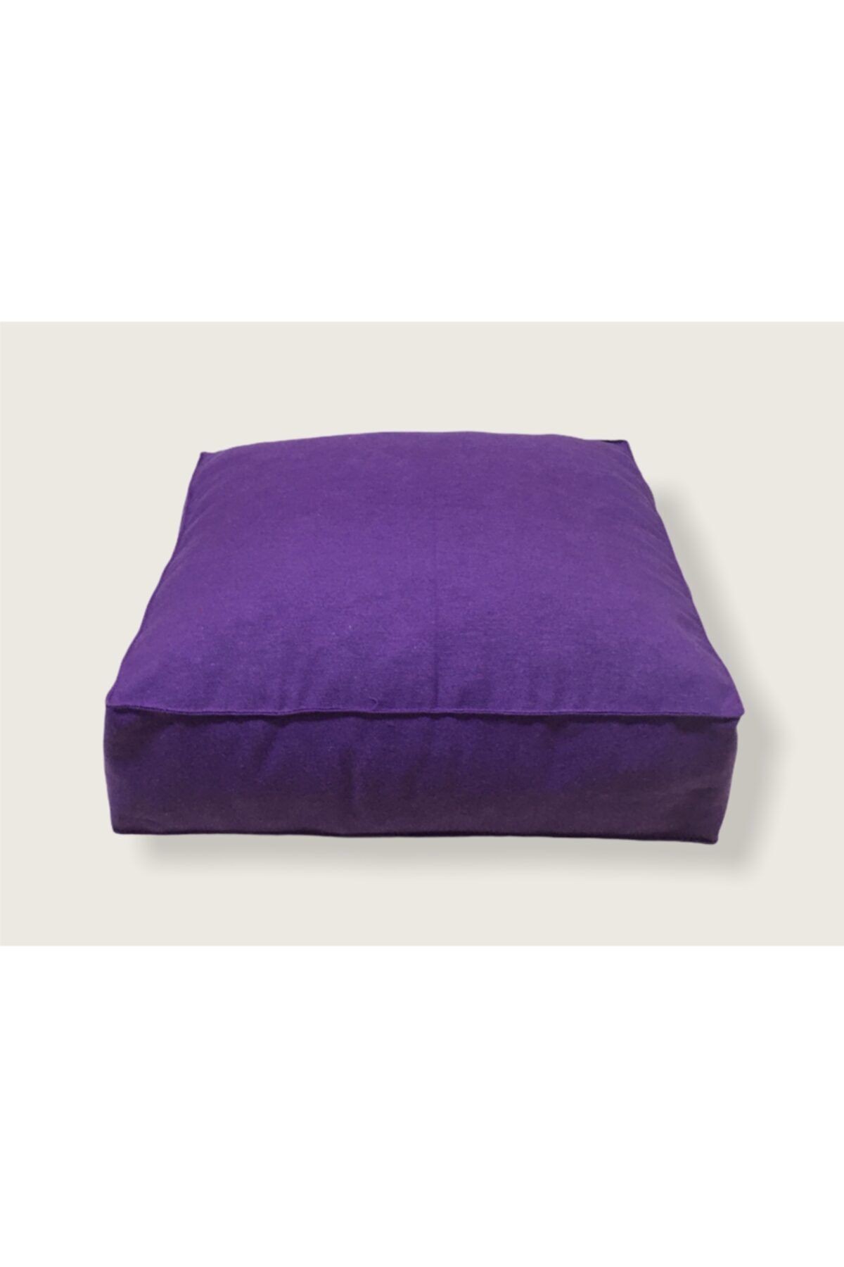 Kabuk Dolgulu Kare Yoga Meditasyon Minderi - 40x40x12 Cm - 1,5 Kg Organik Kabuk Dolgulu