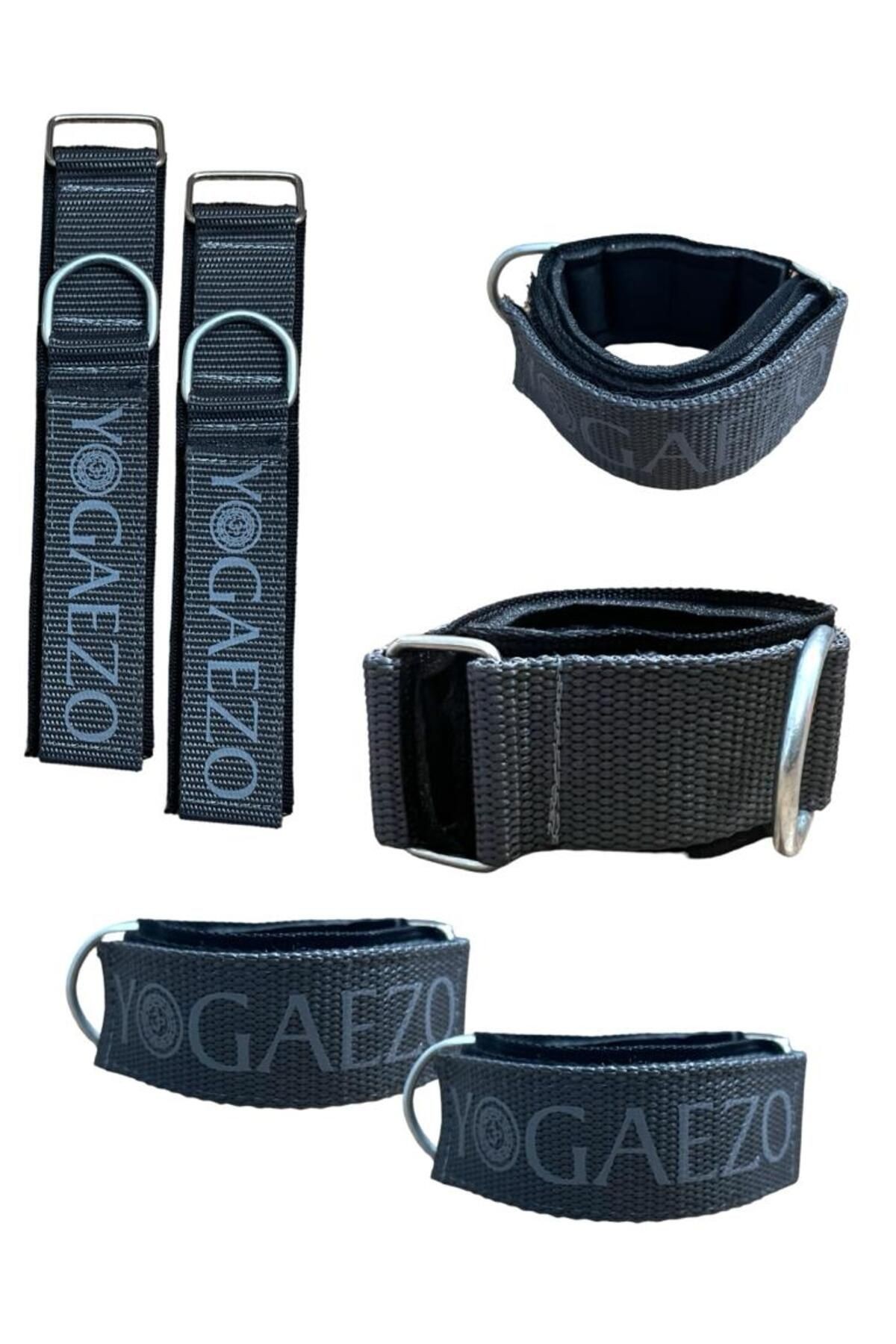 Ayak Bilek Kayışı D-Ring Ağırlık Çekiş Aparatı Direnç Egzersiz Fitness Lastiği Çekme Aparatı 1 Çift