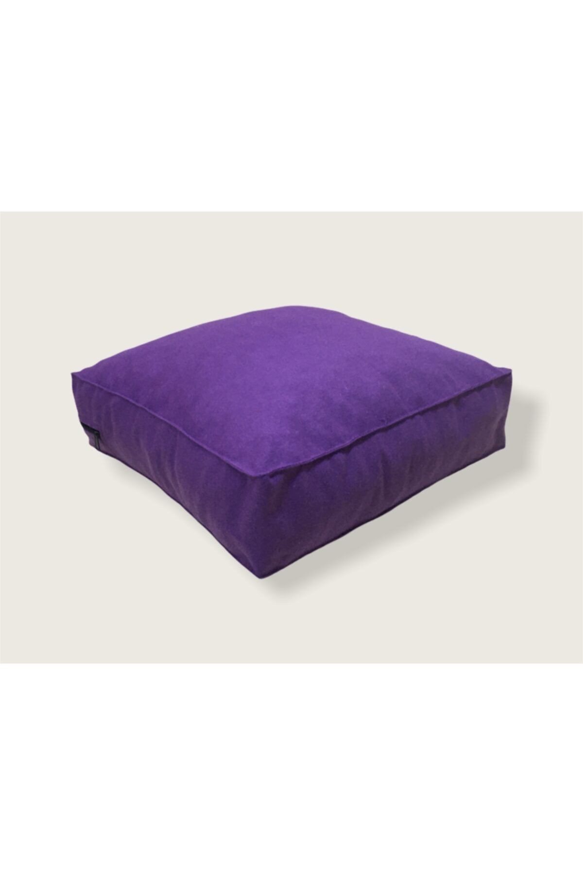Kabuk Dolgulu Kare Yoga Meditasyon Minderi - 40x40x12 Cm - 1,5 Kg Organik Kabuk Dolgulu