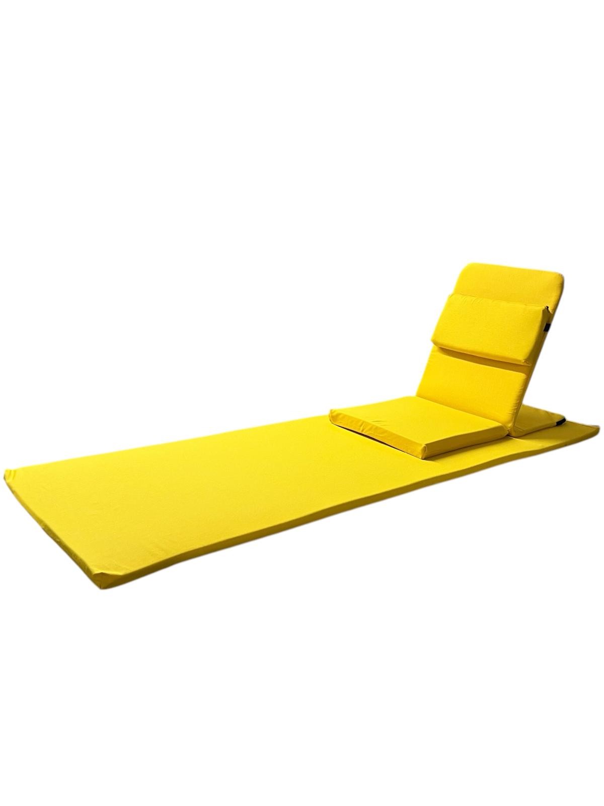 BACKJACK MEDİTASYON SANDALYESİ DESTEKLİ YER MİNDERİ + 60X180 KUMAŞ MAT - BACKJACK 3XL - sarı