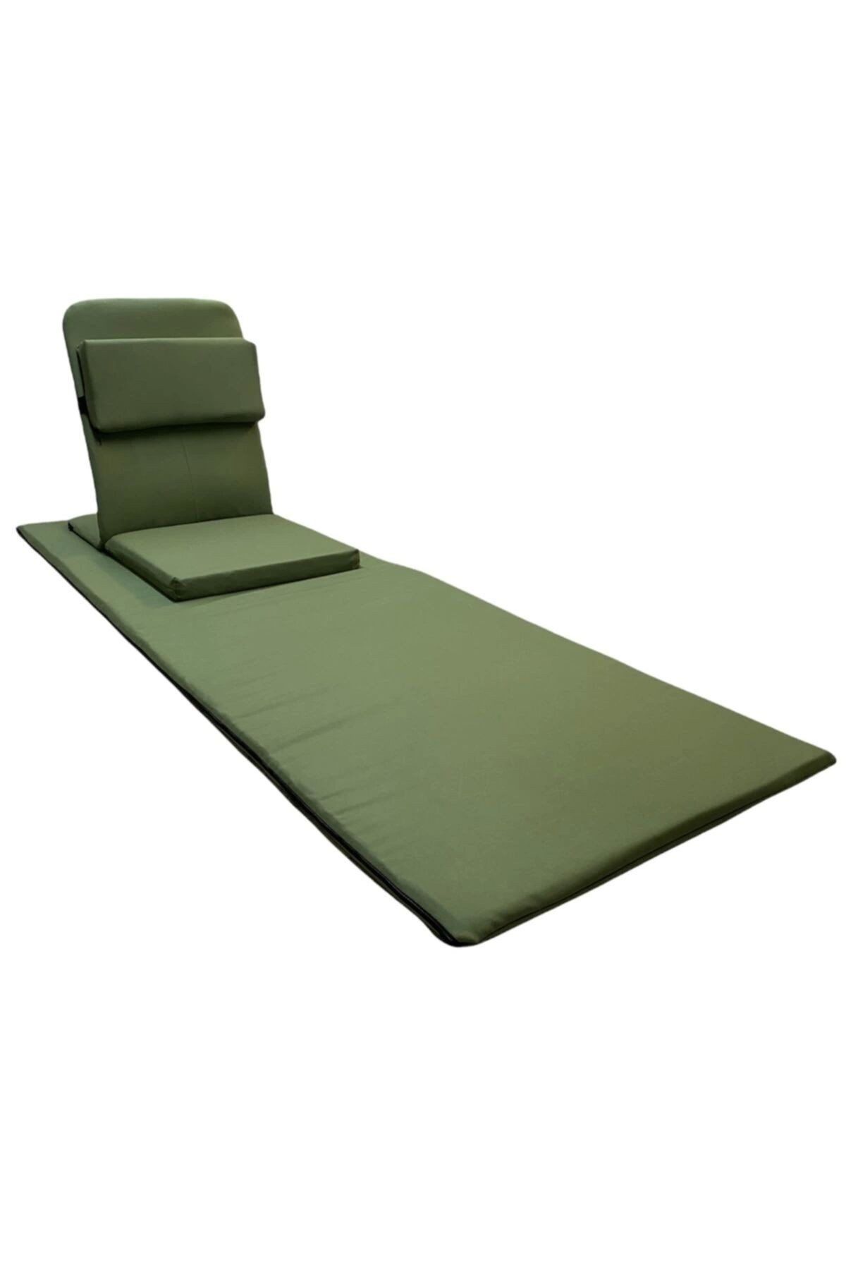 BACKJACK MEDİTASYON SANDALYESİ DESTEKLİ YER MİNDERİ + 60X180 KUMAŞ MAT - BACKJACK 3XL - yeşi̇l