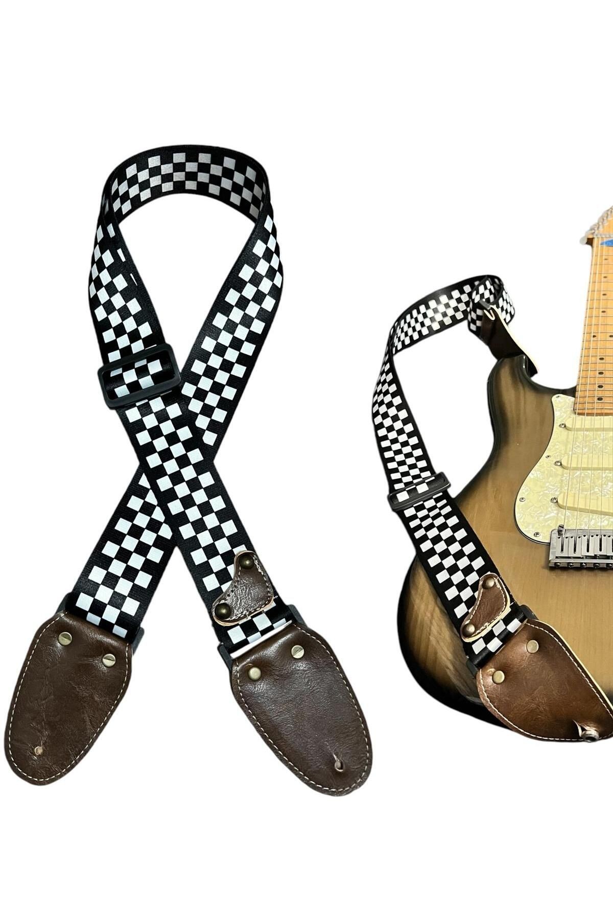 Gitar Askısı, Gitar Omuz Askısı Gitar Kayışı 5 Cm Kalınlık Max: 165 Cm Pena Hediyeli Kahve Askılıklı