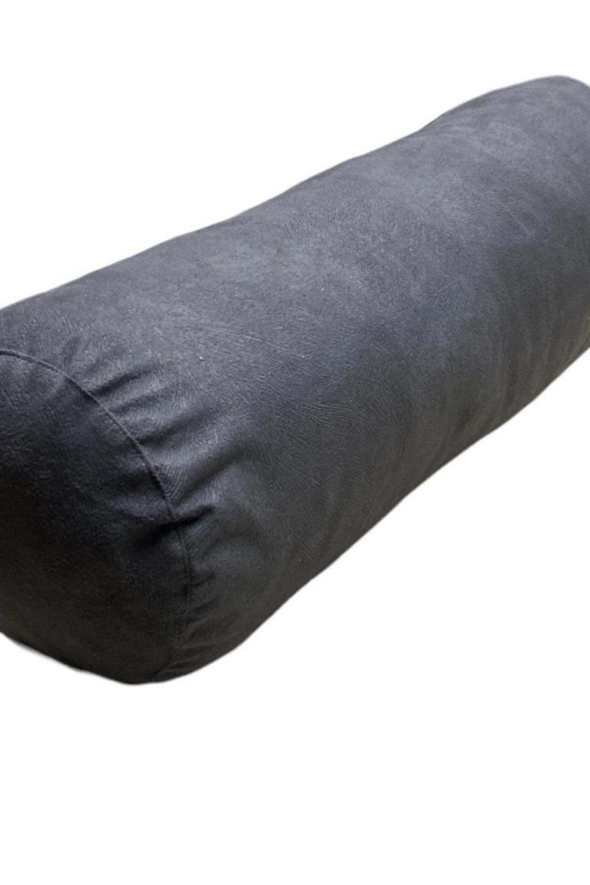 Antrasit Bolster Minderi - Silindir Yoga Minderi - Tay Tüyü Kumaş