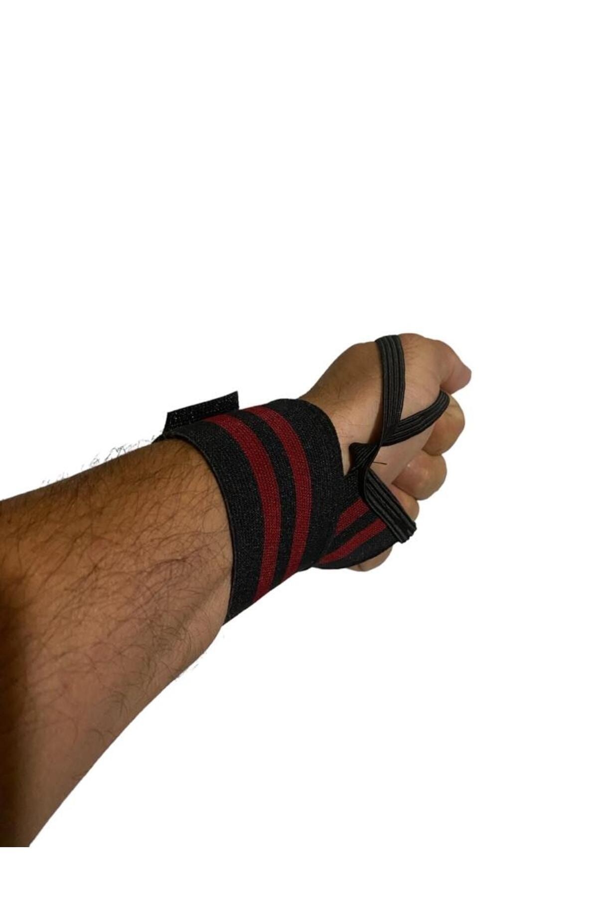 Halter & Fitness & Crossfit Bilek Bandajı 50 Cm X 5 Cm - Wrist Wraps El Bilek Sargısı - 1 Çift