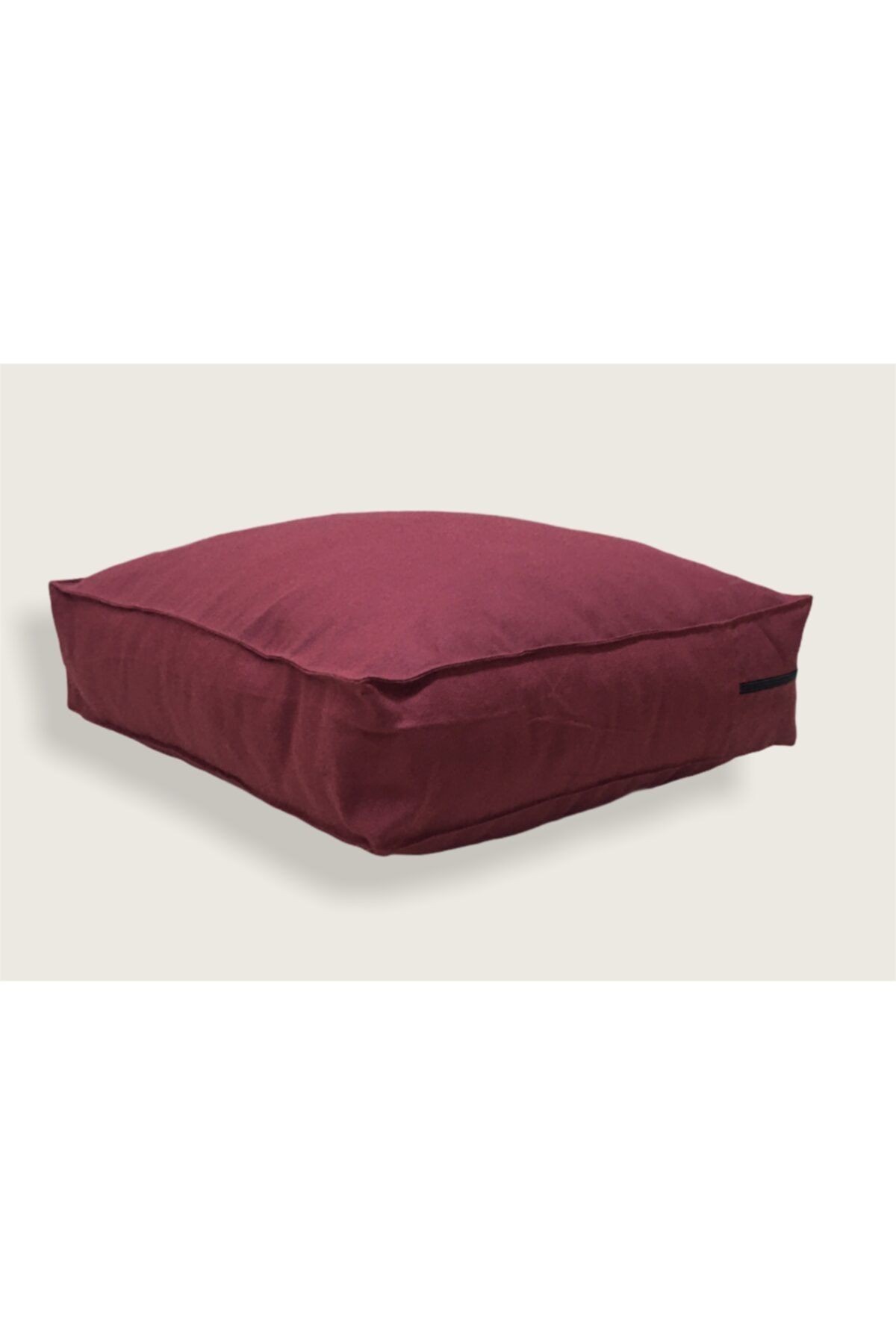 Kabuk Dolgulu Kare Meditasyon Minderi - 40x40x12 Cm - bordo