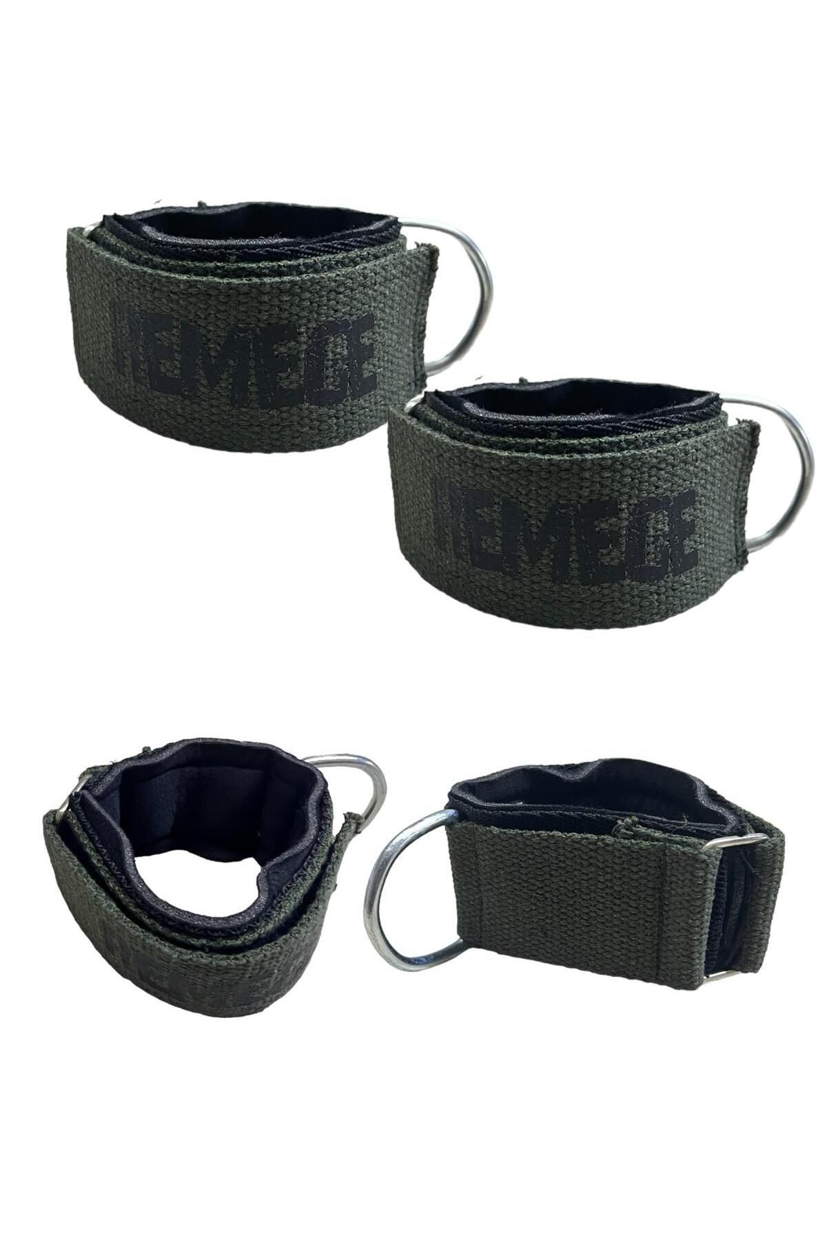Ağırlık Kaldırma Kayışı Halter Strap - D-Ring Fitness Reformer Crossfit Ayak Bilek Kayışı İkili Set