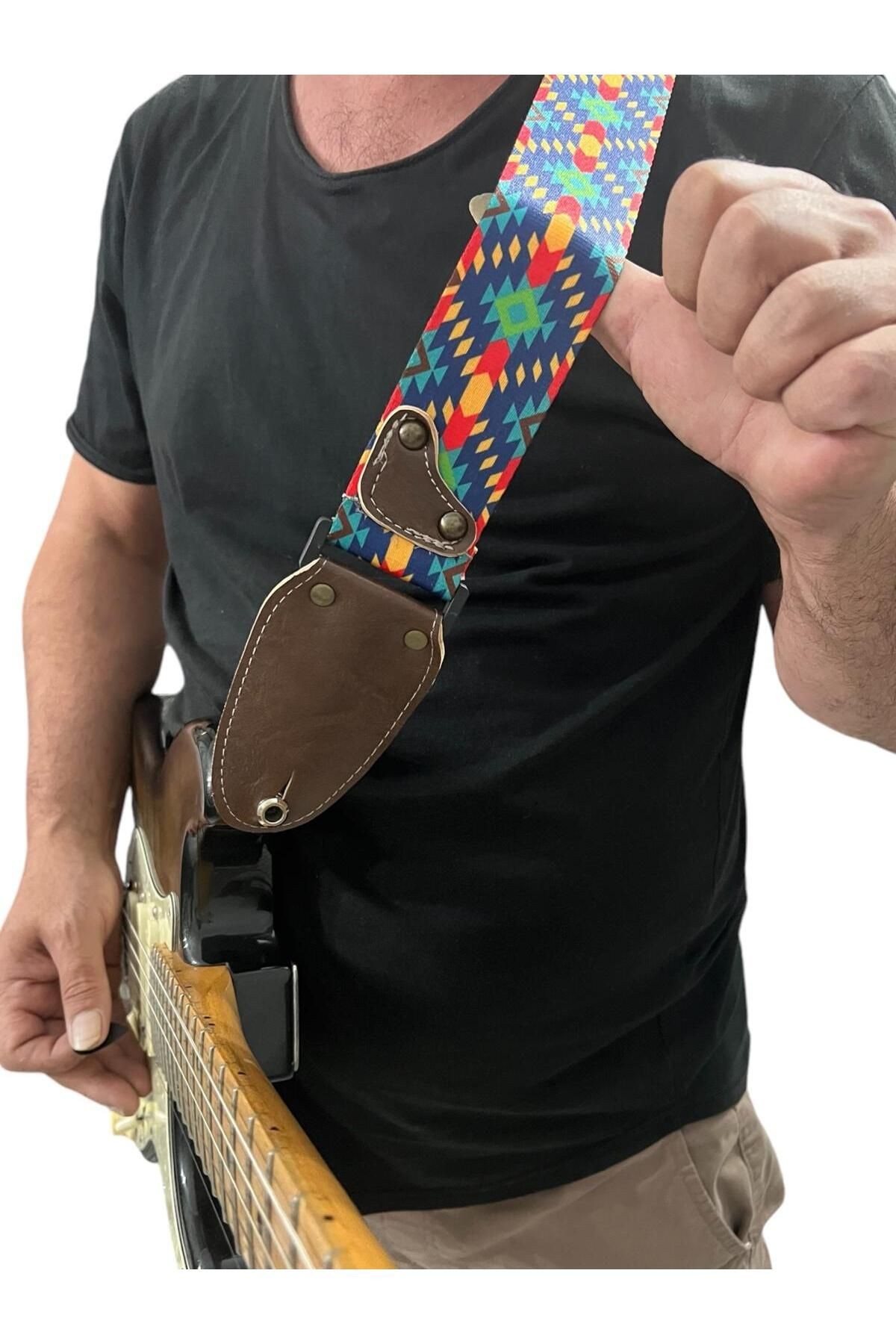 Gitar Askısı, Gitar Omuz Askısı, Gitar Kayışı 5 Cm Kalınlık Max: 165 Cm Uzunluk Pena Hediyeli