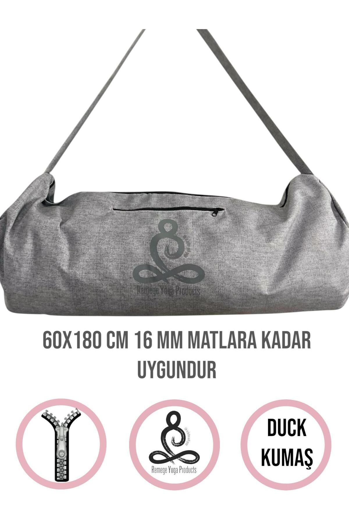 Mat Taşıma Çantası Yoga Fitness Silindir Antrenman Çantası Mat Toplama Lastiği Hediyeli - antrasit