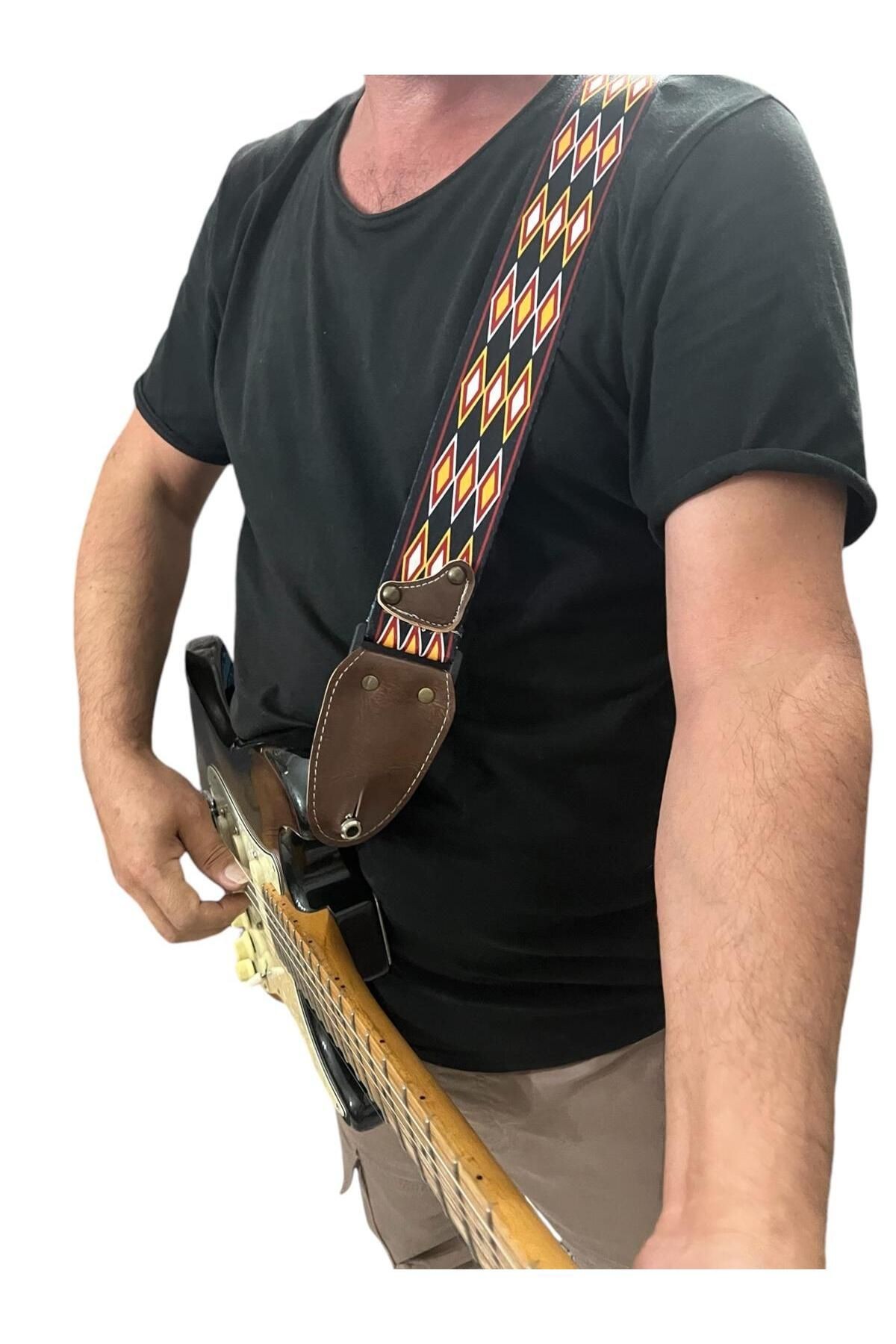 Gitar Askısı, Gitar Omuz Askısı, Gitar Kayışı 5 Cm Kalınlık Max: 165 Cm Uzunluk Pena Hediyeli