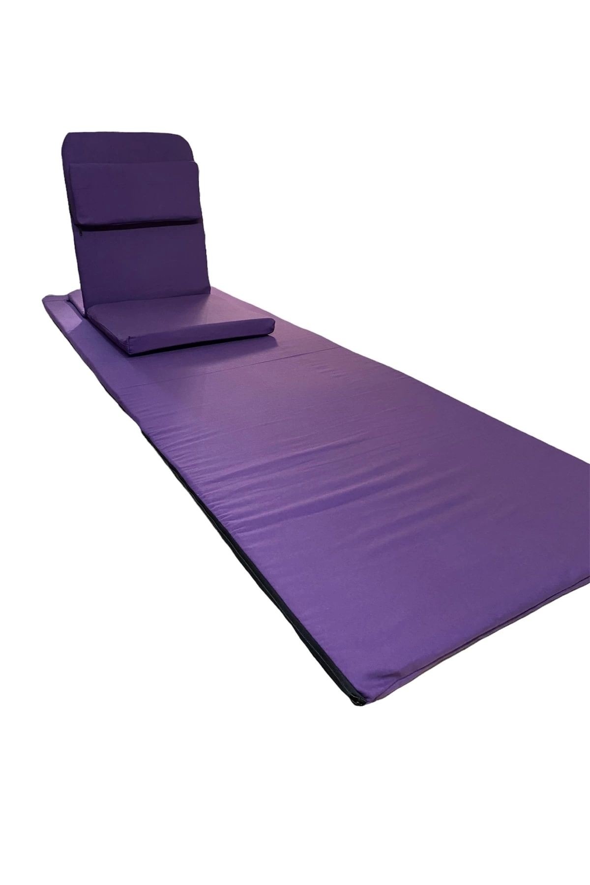 BACKJACK MEDİTASYON SANDALYESİ DESTEKLİ YER MİNDERİ + 60X180 KUMAŞ MAT - BACKJACK 3XL - mor