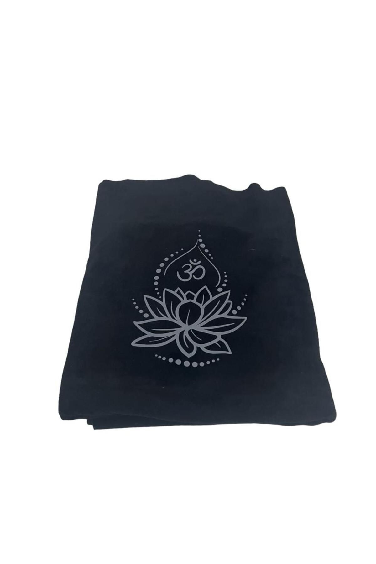 Lotus Çiçeği Baskılı Backjack Meditasyon Sandalyesi & Yoga Battaniyesi İkili Set