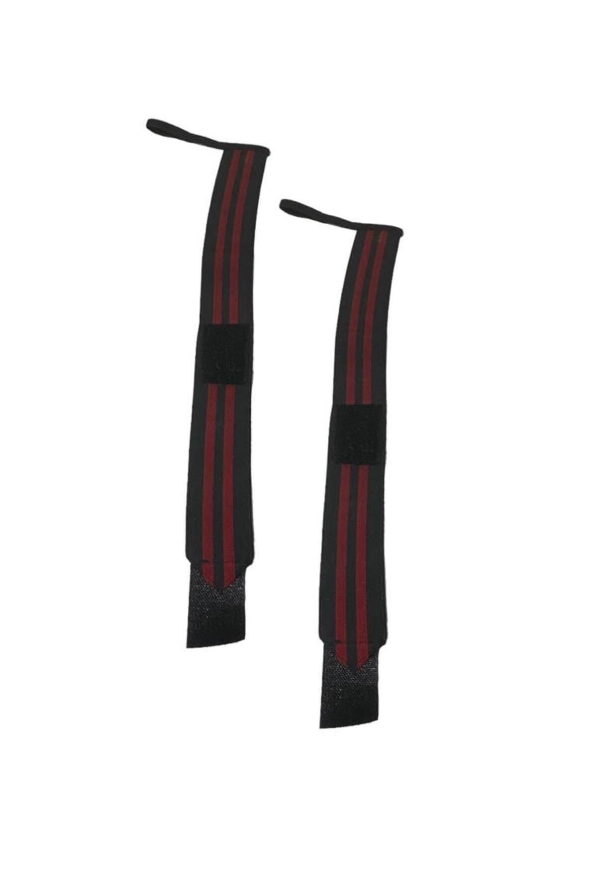 Halter & Fitness & Crossfit Bilek Bandajı 50 Cm X 5 Cm - Wrist Wraps El Bilek Sargısı - 1 Çift