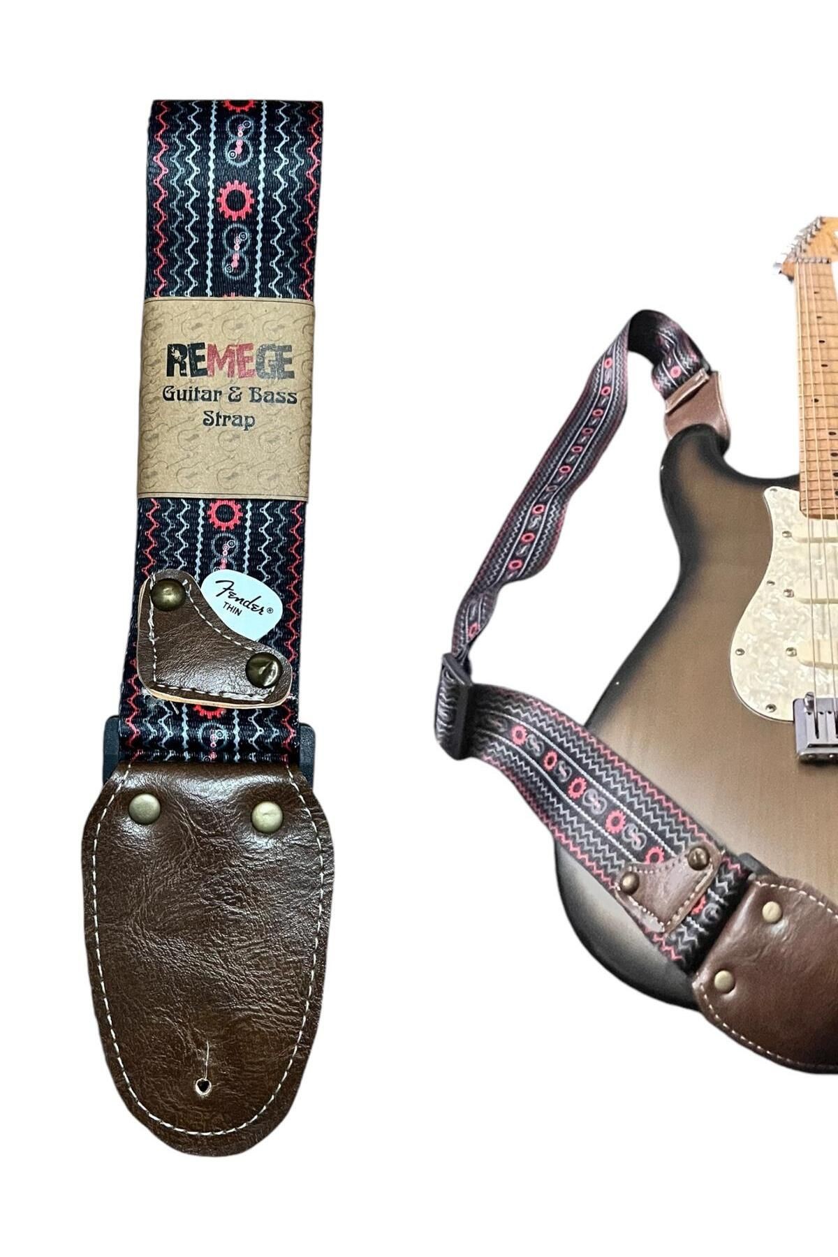 Gitar Askısı, Gitar Omuz Askısı Gitar Kayışı 5 Cm Kalınlık Max: 165 Cm Uzunluk Pena Hediyeli