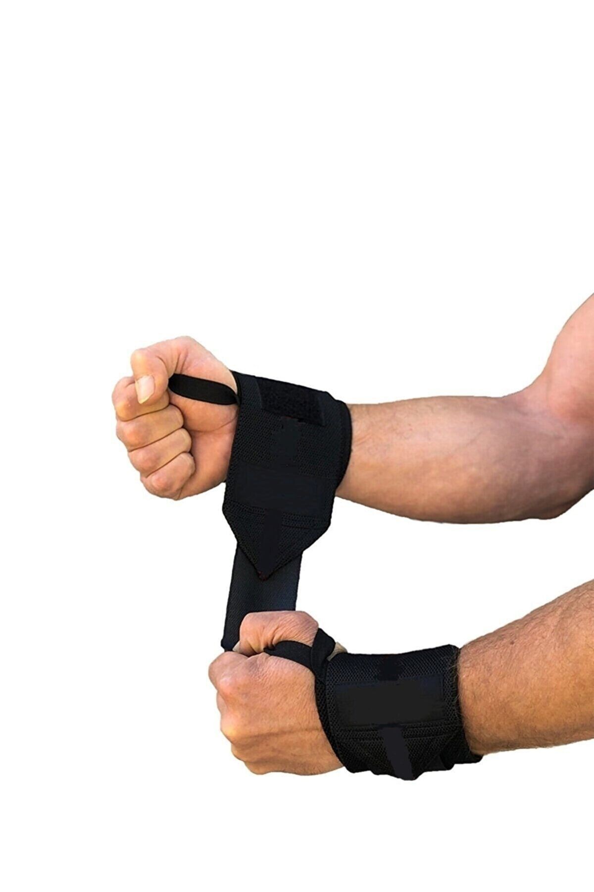 Halter & Fitness & Crossfit Bilek Bandajı 50 X 5 Cm - Wrist Wraps El Bilek Sargısı - 1 Çift