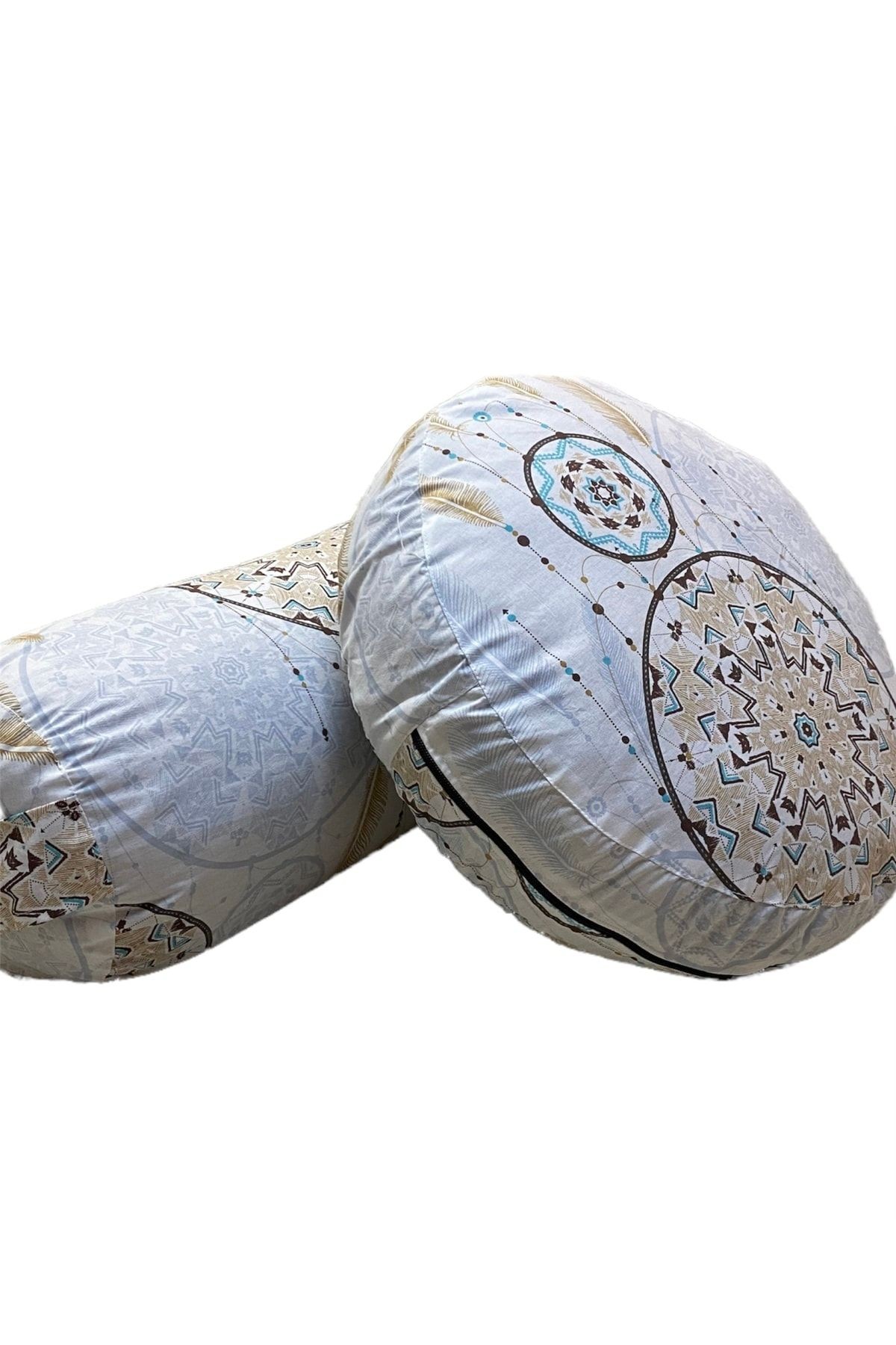 Mandala Desenli Yoga Meditasyon Minderi Ve Yoga Bolster Minderi Ikili Set - çok renkli