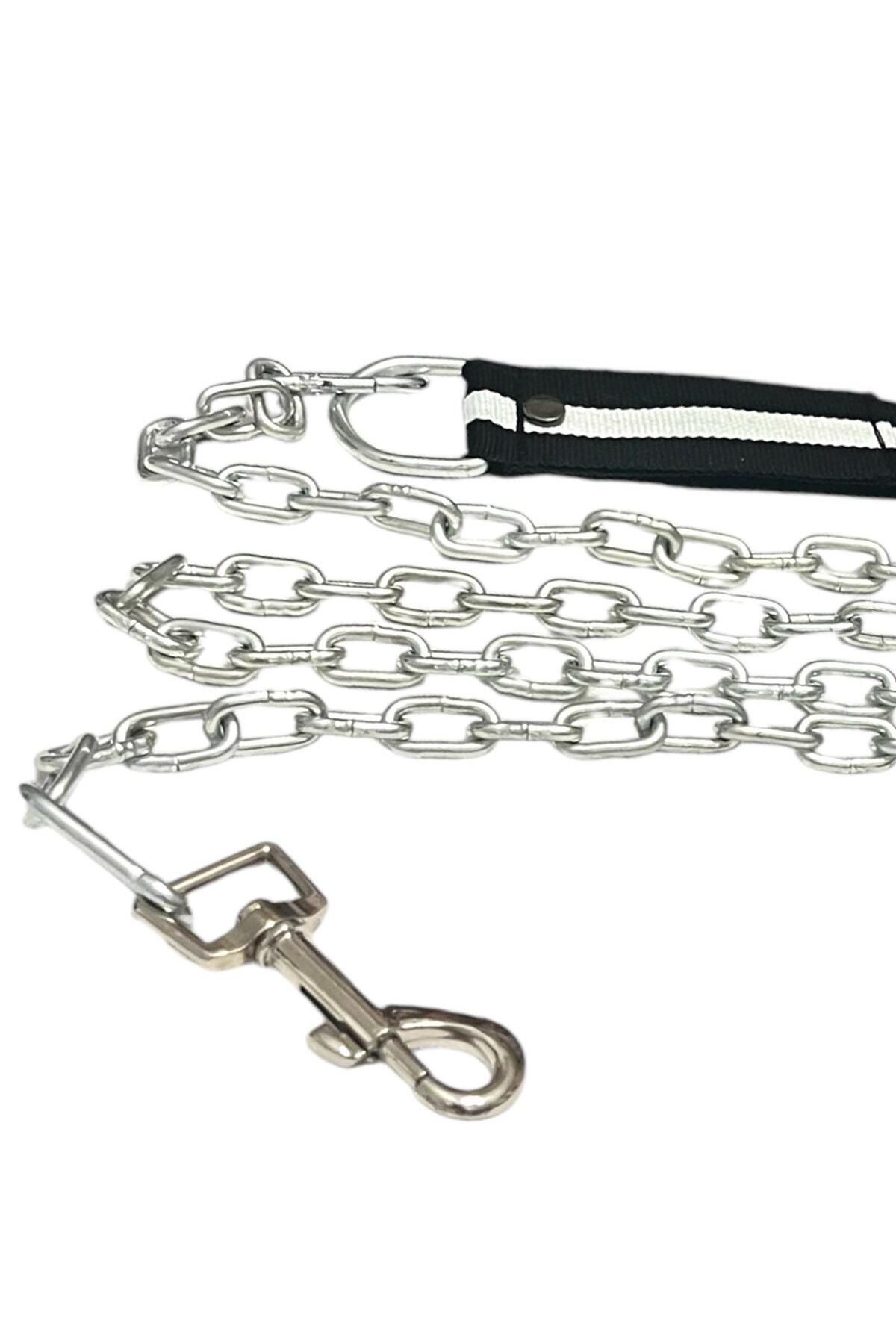 4 Mm 150 Cm Köpek Gezdirme Zinciri, Yumuşak Tutamaçlı Küçük, Orta, İri Irk Köpek Gezdirme Zinciri